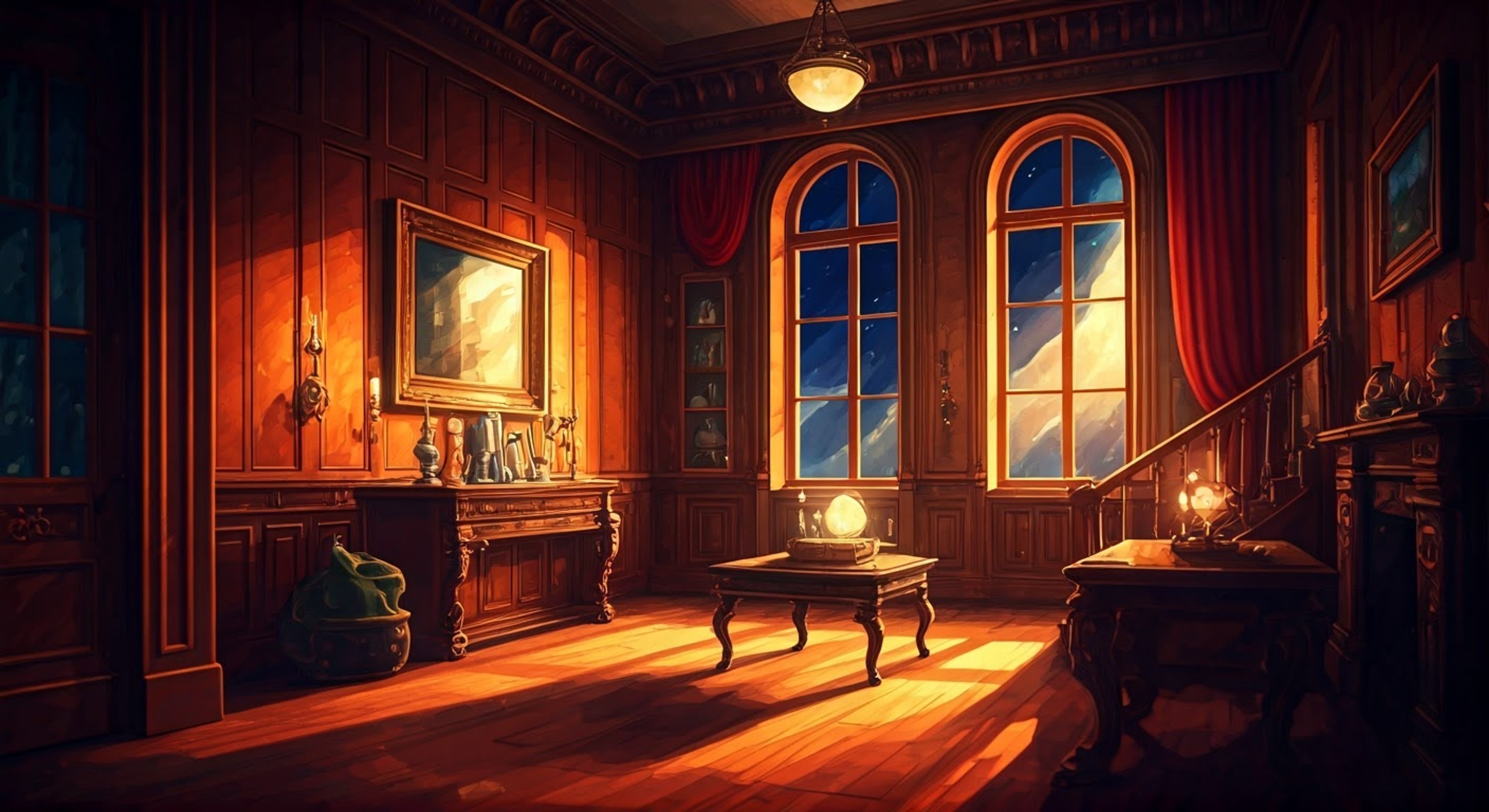 You find yourself drawn to an imposing Western mansion on a secluded hilltop, where an elegant witch awaits your arrival. The air crackles with magical energy as you approach, and you can't shake the feeling that this meeting was predestined. Inside, shadows dance on ornate walls as you're led deeper into the witch's domain, where ancient tomes and magical artifacts hint at powers beyond mortal understanding.