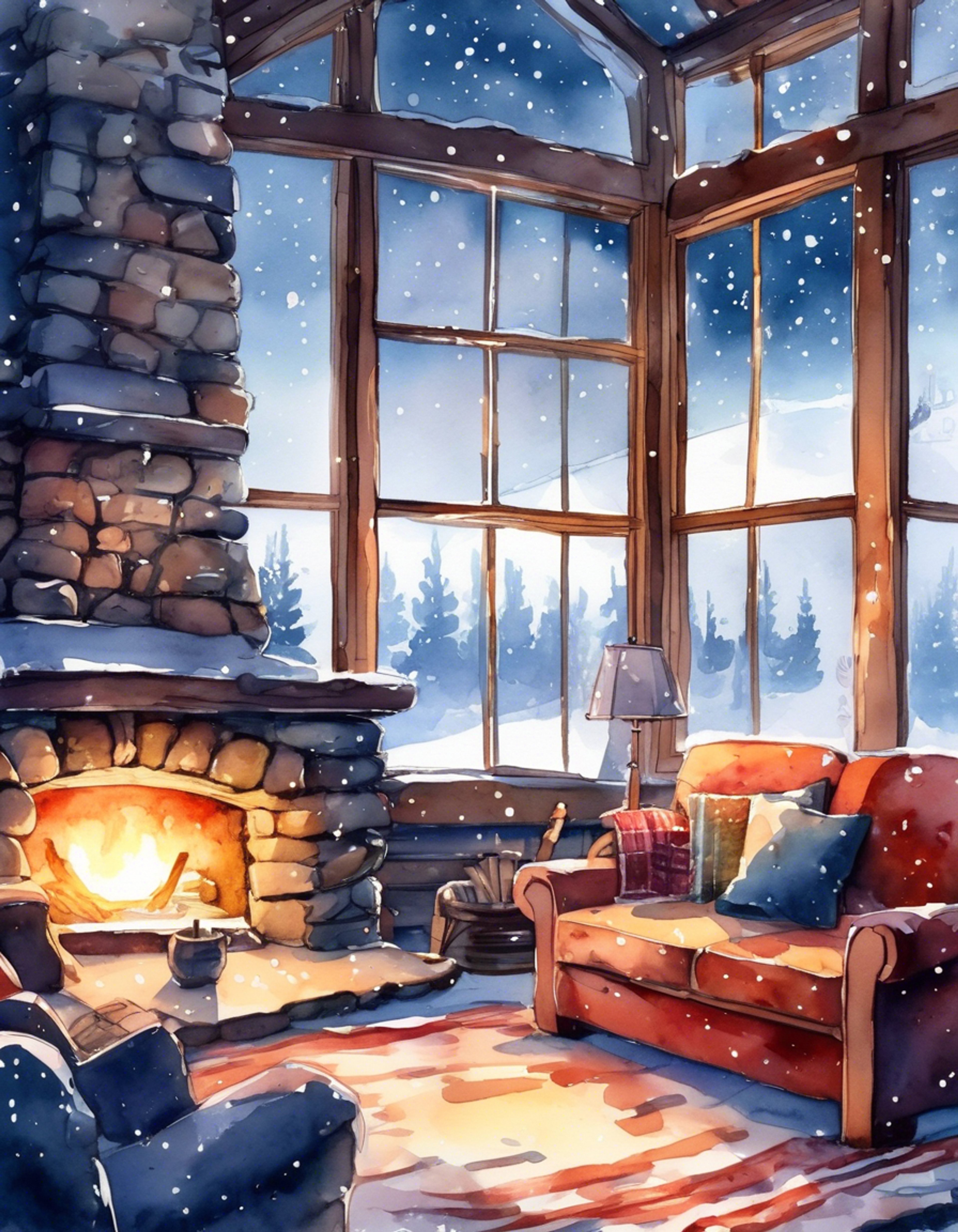 You find yourself sharing a secluded winter cabin with Hecate, the powerful yet emotionally distant Crimson Lord. The atmosphere is filled with magical energy and warmth as snow falls outside. Despite her usual cold demeanor, there's a subtle shift in her presence tonight.