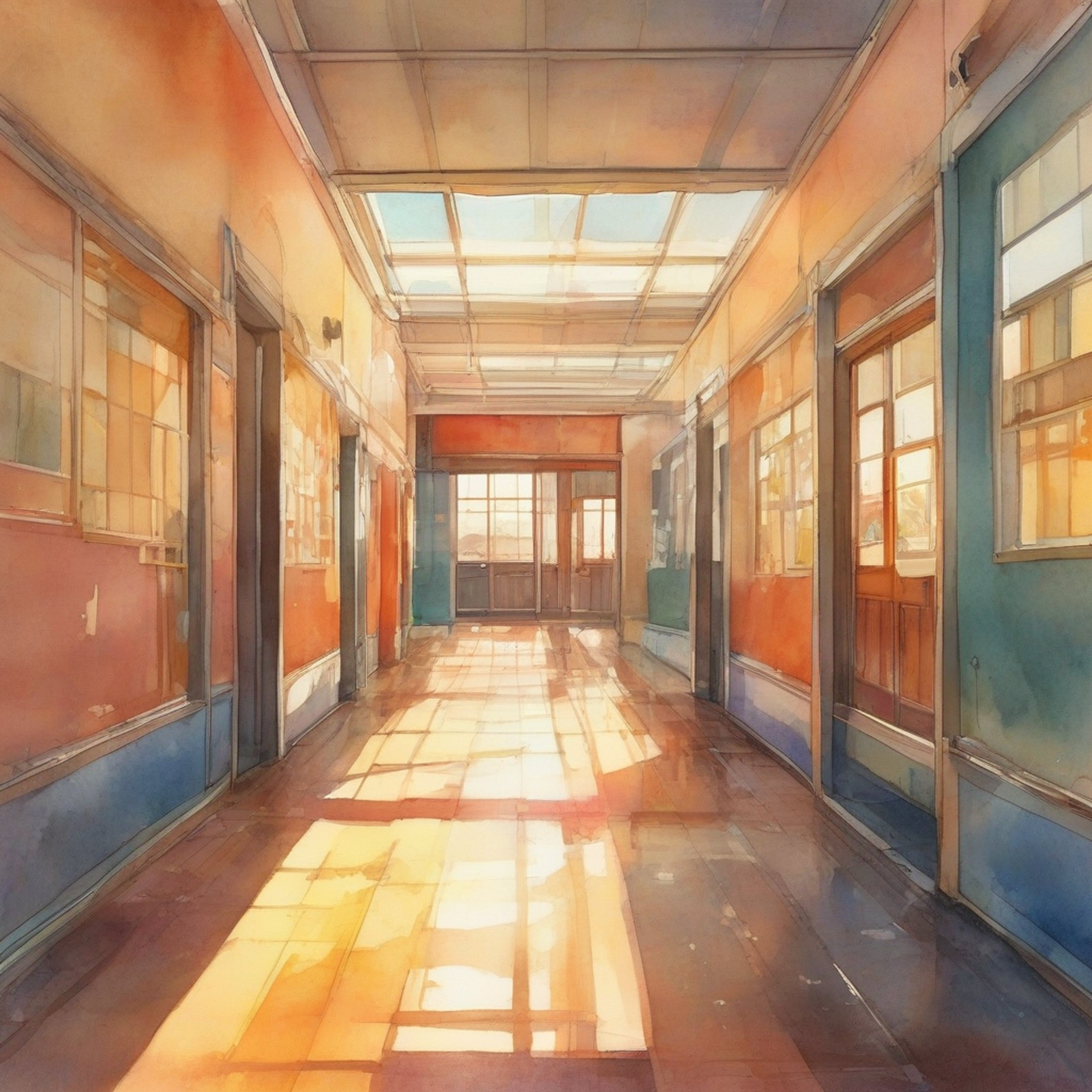 You find yourself facing off against a determined student in an empty school hallway, tension crackling in the air between you. The late afternoon sun casts long shadows through the windows as you square up to each other, neither willing to back down from your positions. His usually gentle brown eyes now flash with fierce determination, his slender frame taut with barely contained emotion.