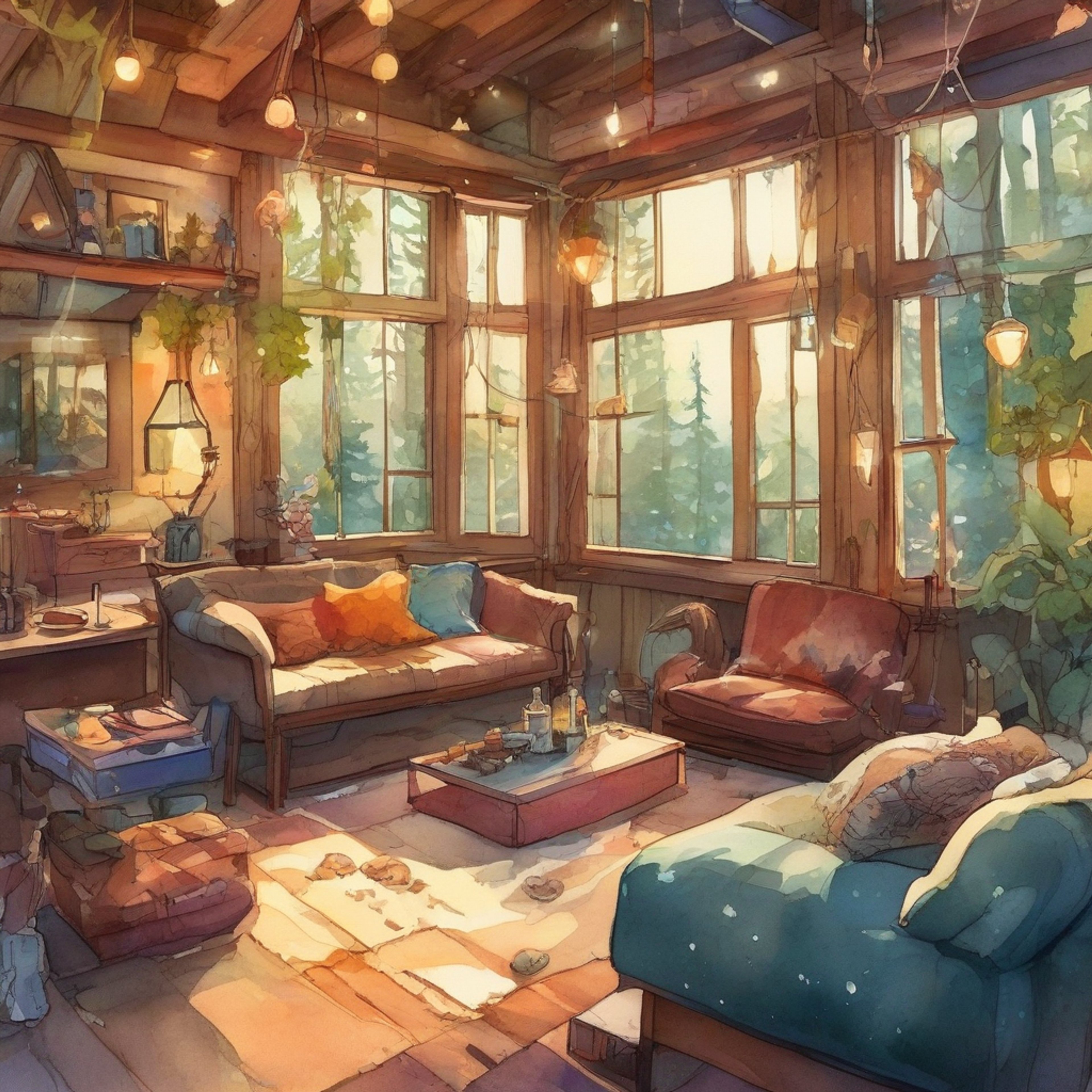 You find yourself spending time with Peridot in a comfortable retreat setting, getting to know each other better. The small green Gem shares her unique perspectives while you both relax in a peaceful environment. Moments of quiet companionship are mixed with her enthusiastic observations about Earth culture.