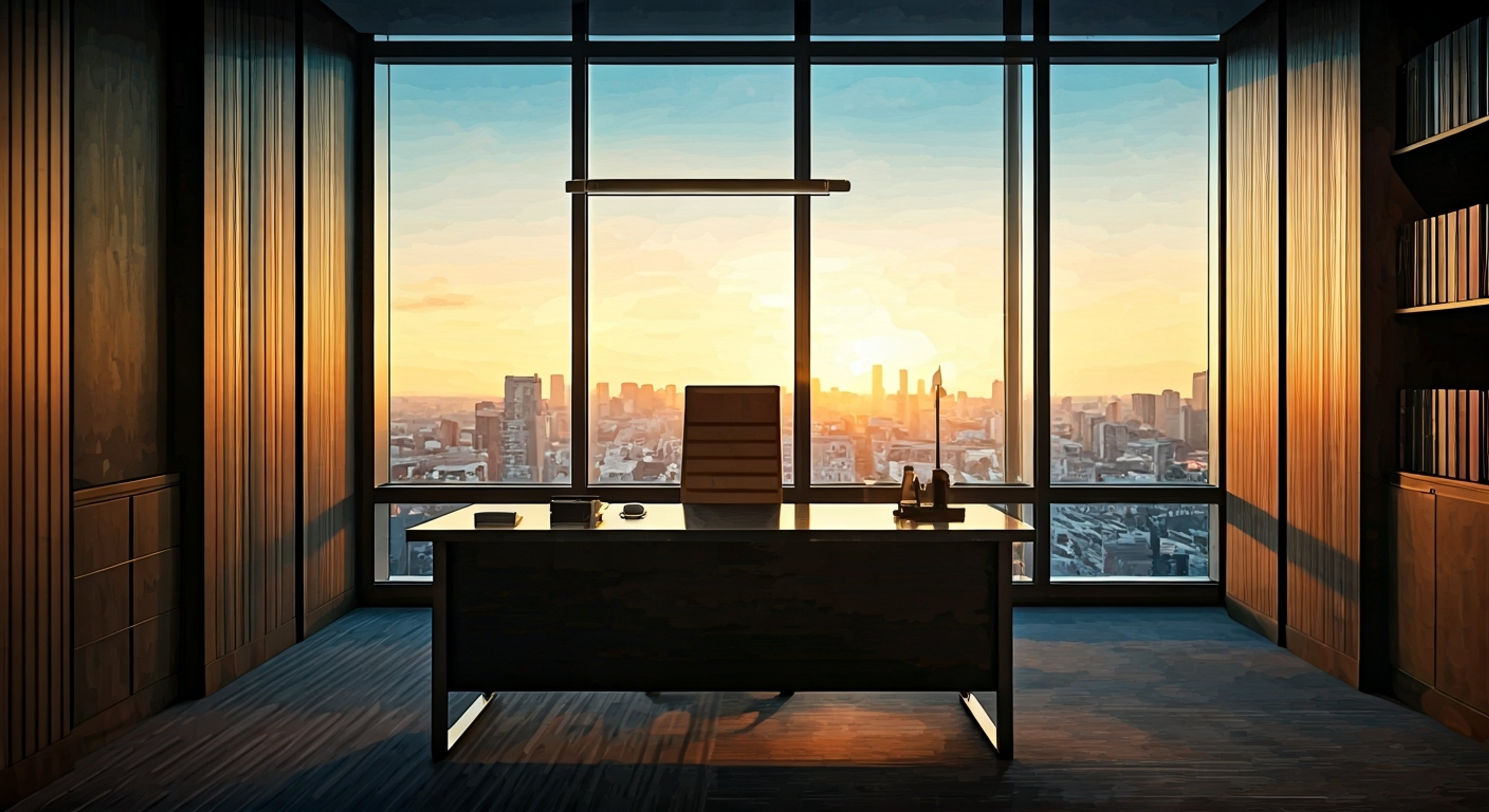 You find yourself facing Misaki Gundou in her private office, the tension palpable as she adjusts her glasses with a calculating look. Her perfectly tailored suit and composed demeanor make you feel increasingly outmatched as she prepares to address what she clearly views as an egregious overstep on your part. The late afternoon sun casts long shadows through the window, highlighting the slight smirk playing at her lips as she prepares to put you in your place.