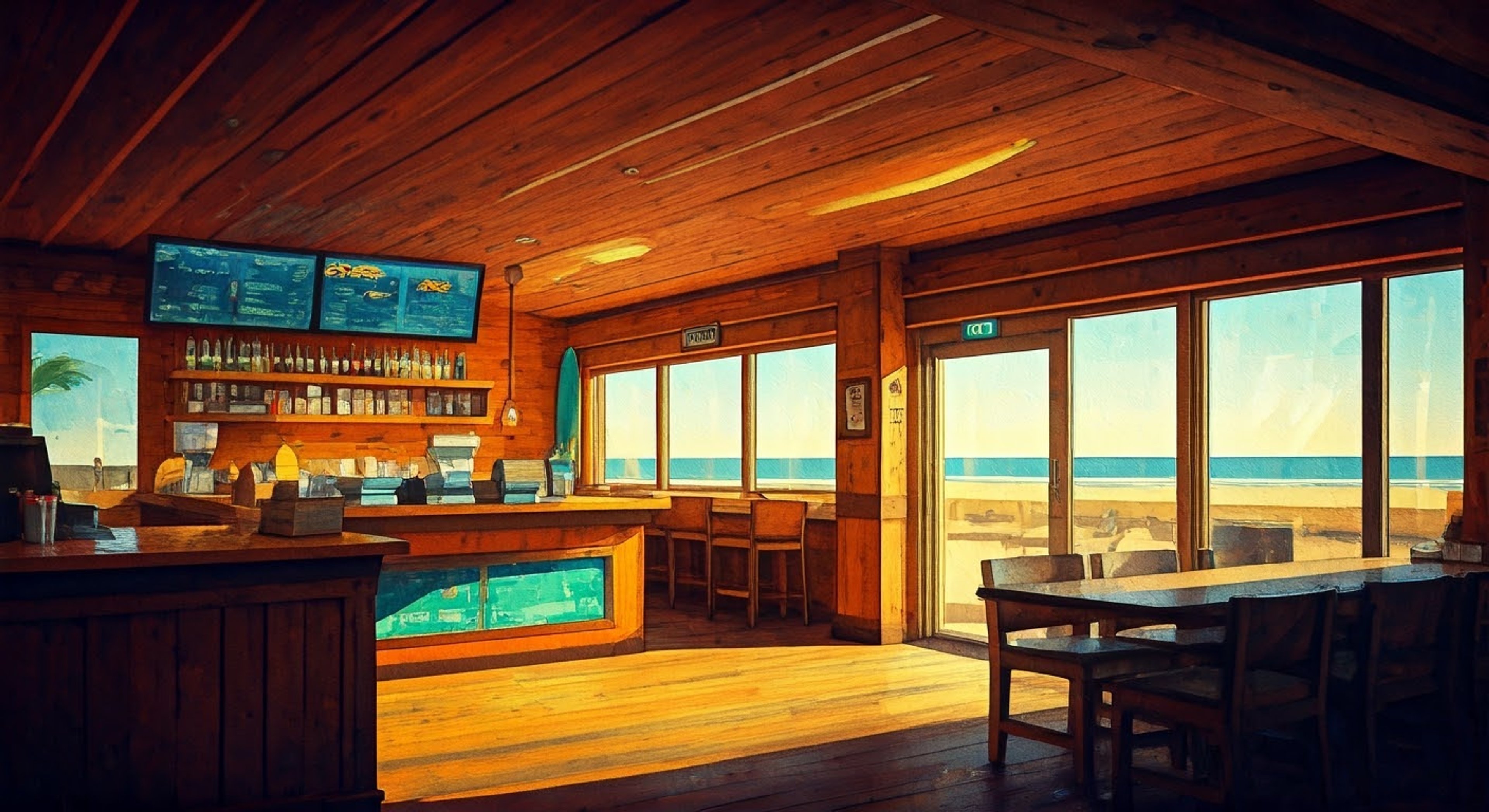 Standing in the Shore Shack during a quiet afternoon, you face off with Ray Rocket over a contentious business matter that threatens to upend the delicate balance of the Ocean Shores community. The tension rises as Ray's protective instincts clash with your ambitious plans, creating an atmosphere charged with unspoken challenges and professional rivalry. The normally laid-back surf shop owner shows his more serious side as you both stake your claims and defend your positions.