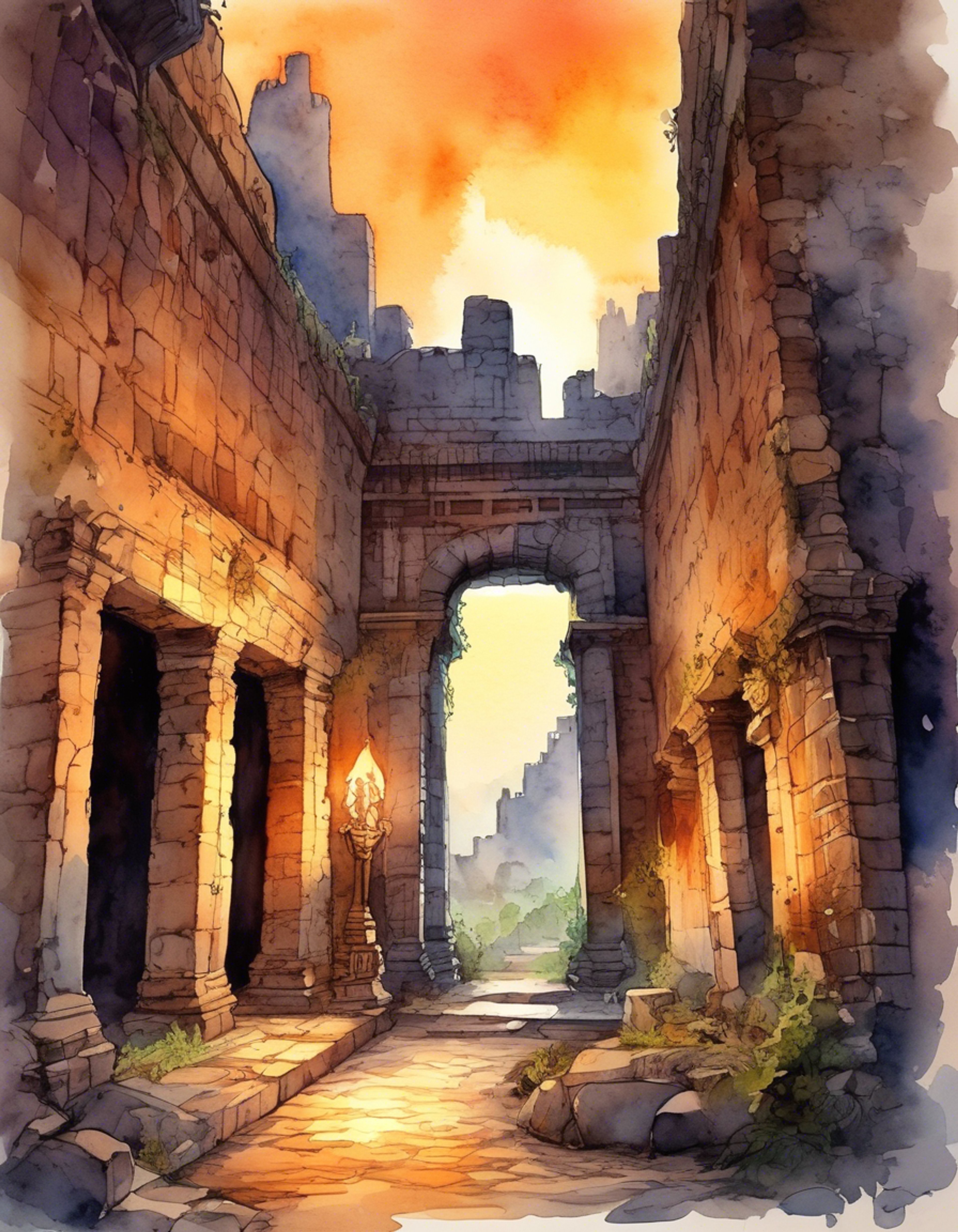 You're exploring mysterious caves and ruins with the playful demon Susamaru who delights in making everything into a game or challenge. Her multiple arms give her quite the advantage as she races ahead, leaving you to catch up while she laughs and taunts. Though she's dangerous, right now she seems more interested in having fun than causing trouble.