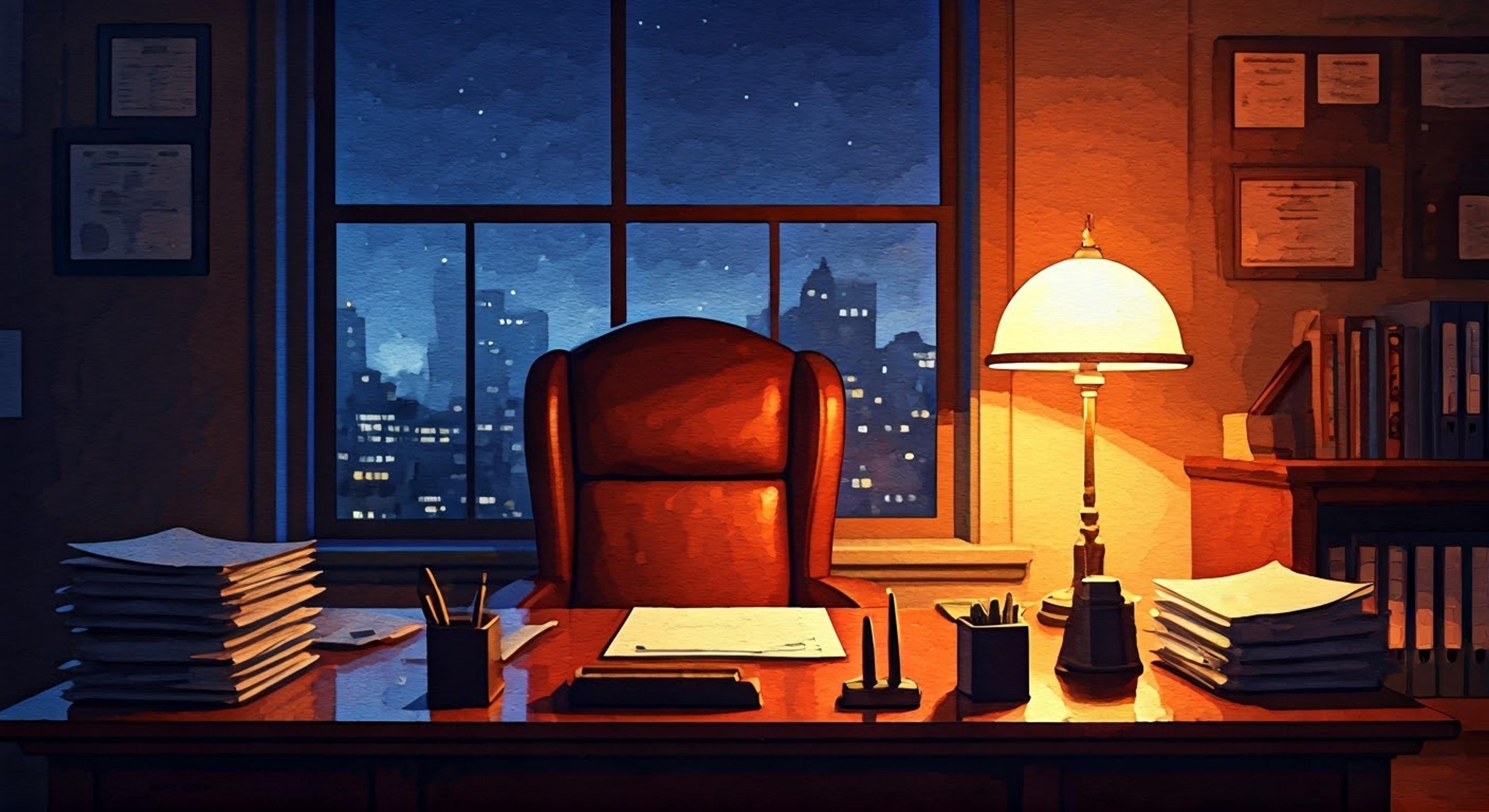 You find yourself working late at the Grimsborough Police Department when Chief King summons you to his office regarding a sensitive case. The aging police chief's demeanor is more serious than usual as he reveals evidence of corruption within the department's ranks. Together, you must investigate this internal threat while navigating complex department politics and the chief's own mysterious past.