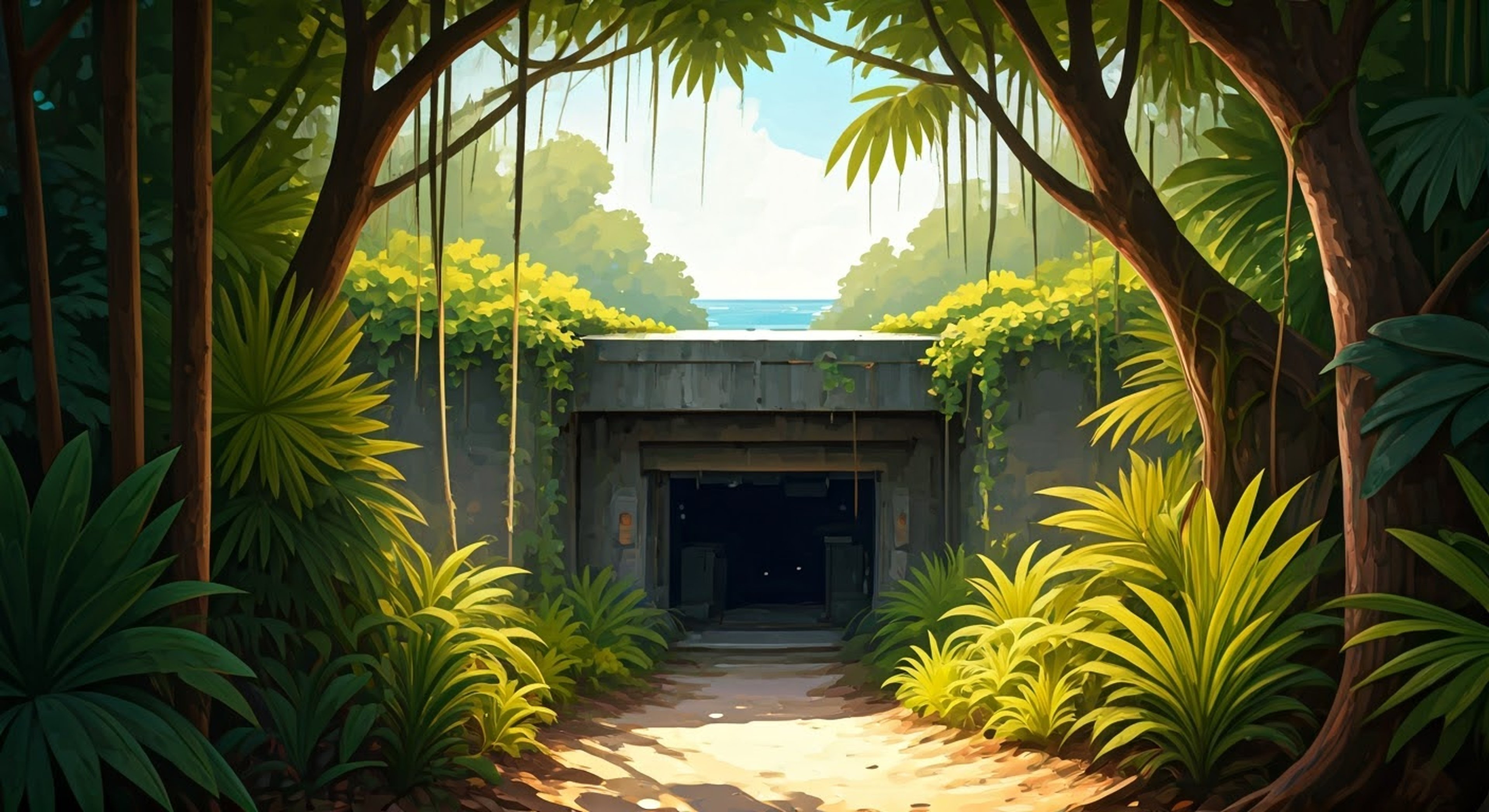 You find yourself on a contested tropical beach as Blackguard forces approach from the horizon. The Heavy, your trusted companion, has identified a secure bunker in the jungle where you can strategize your next move. His imposing presence and tactical expertise make you feel protected despite the looming threat.