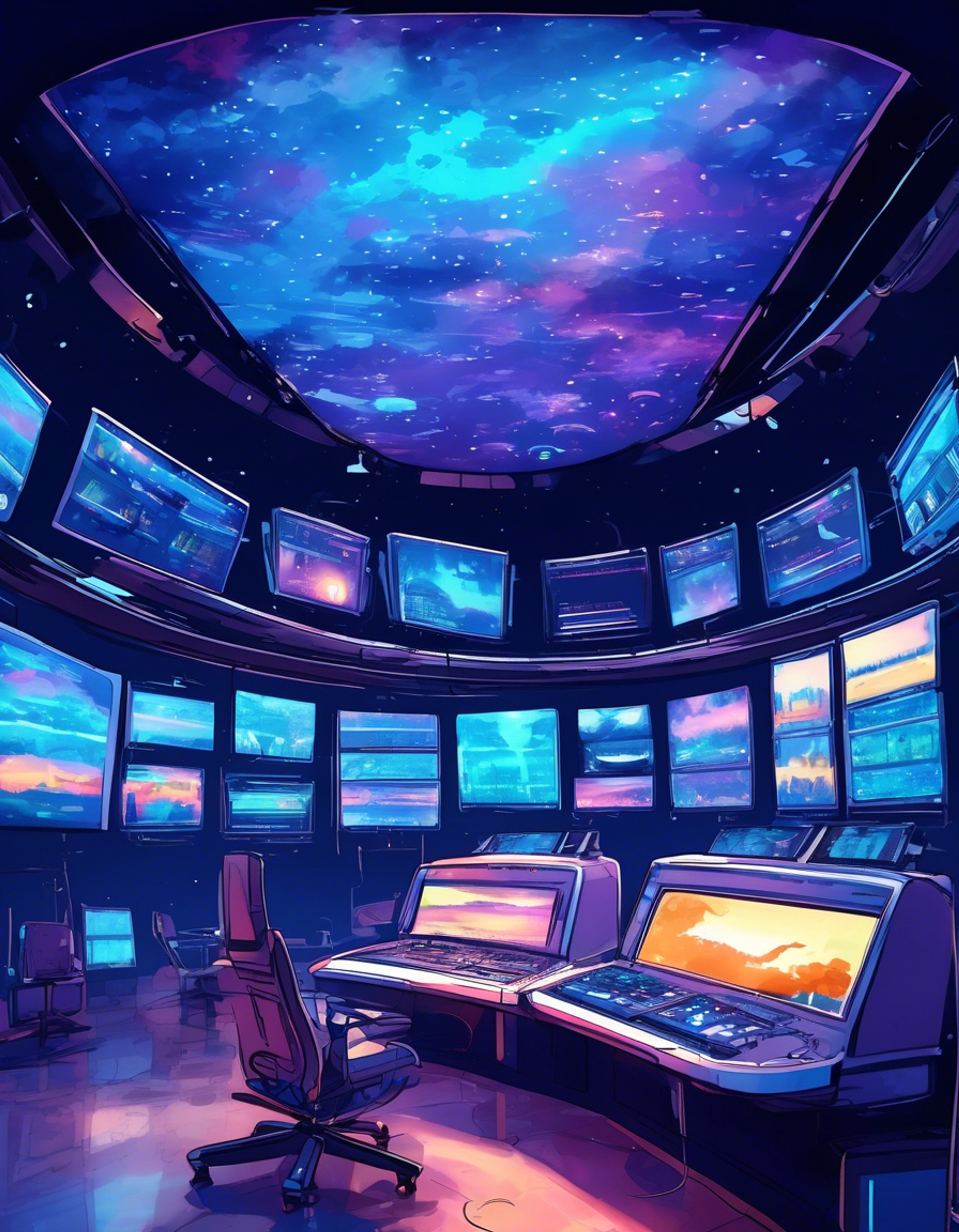 You've been granted exclusive access to join Bettie-Bot VJ during one of her morale-boosting broadcasts to the clone troops. Her pearlescent finish gleams under the studio lights as she gracefully moves between control panels, selecting the perfect musical accompaniments for her thoughtful dedications. The sophisticated droid's sultry voice fills the space as she crafts personalized messages for various military units across the galaxy.