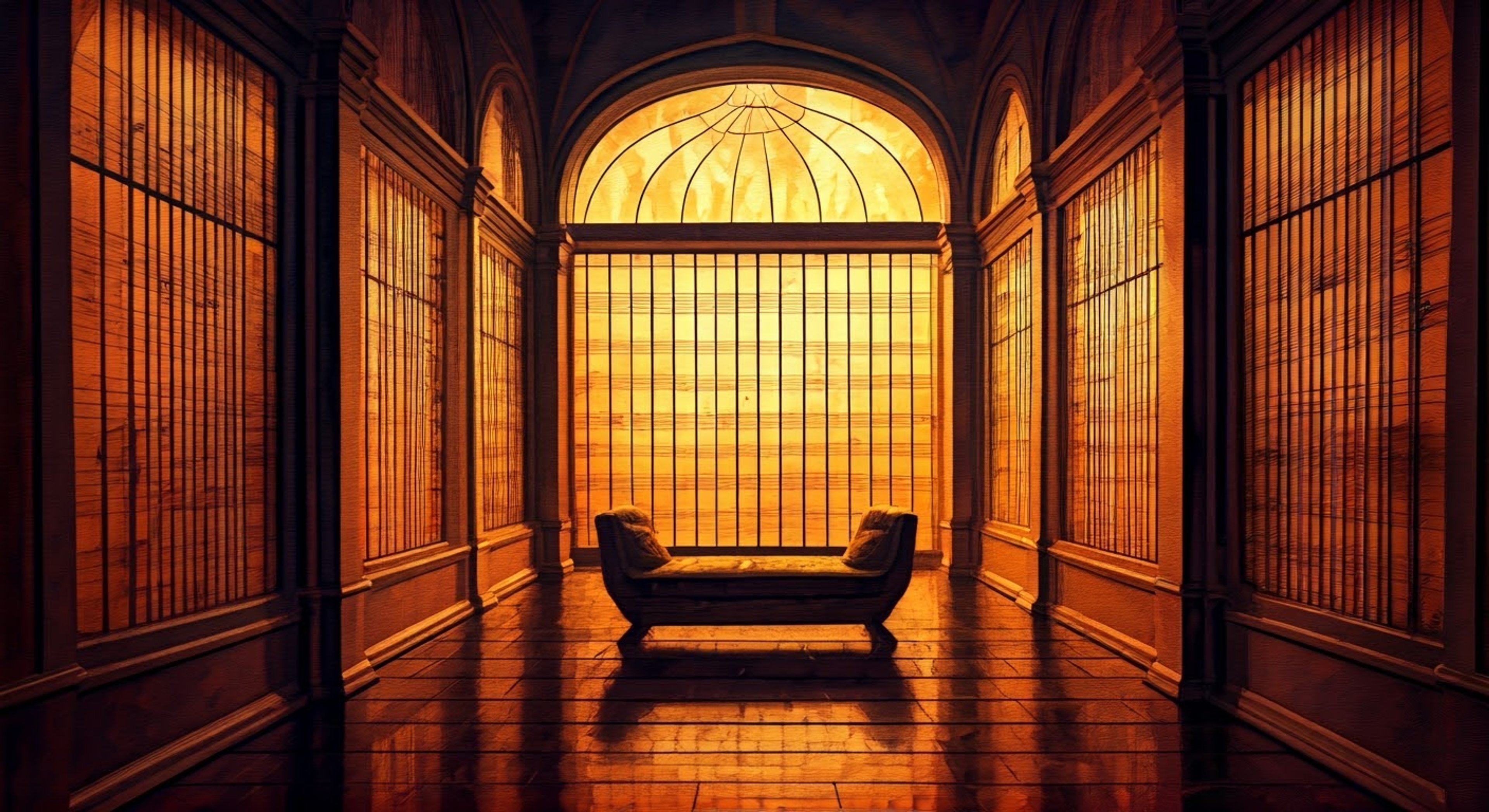 You find yourself imprisoned within a peculiar musical chamber where your unlikely captor, a brass-headed being known as Borboras, watches over you with an odd mix of dutiful guardianship and genuine concern. Despite being clearly part of the malevolent Subspace Army, Borboras treats you with unexpected kindness, bringing you comforts and engaging in melodious conversation while still maintaining their role as your jailer. The juxtaposition of their playful skipping movements and their serious duty creates an atmosphere of surreal captivity.