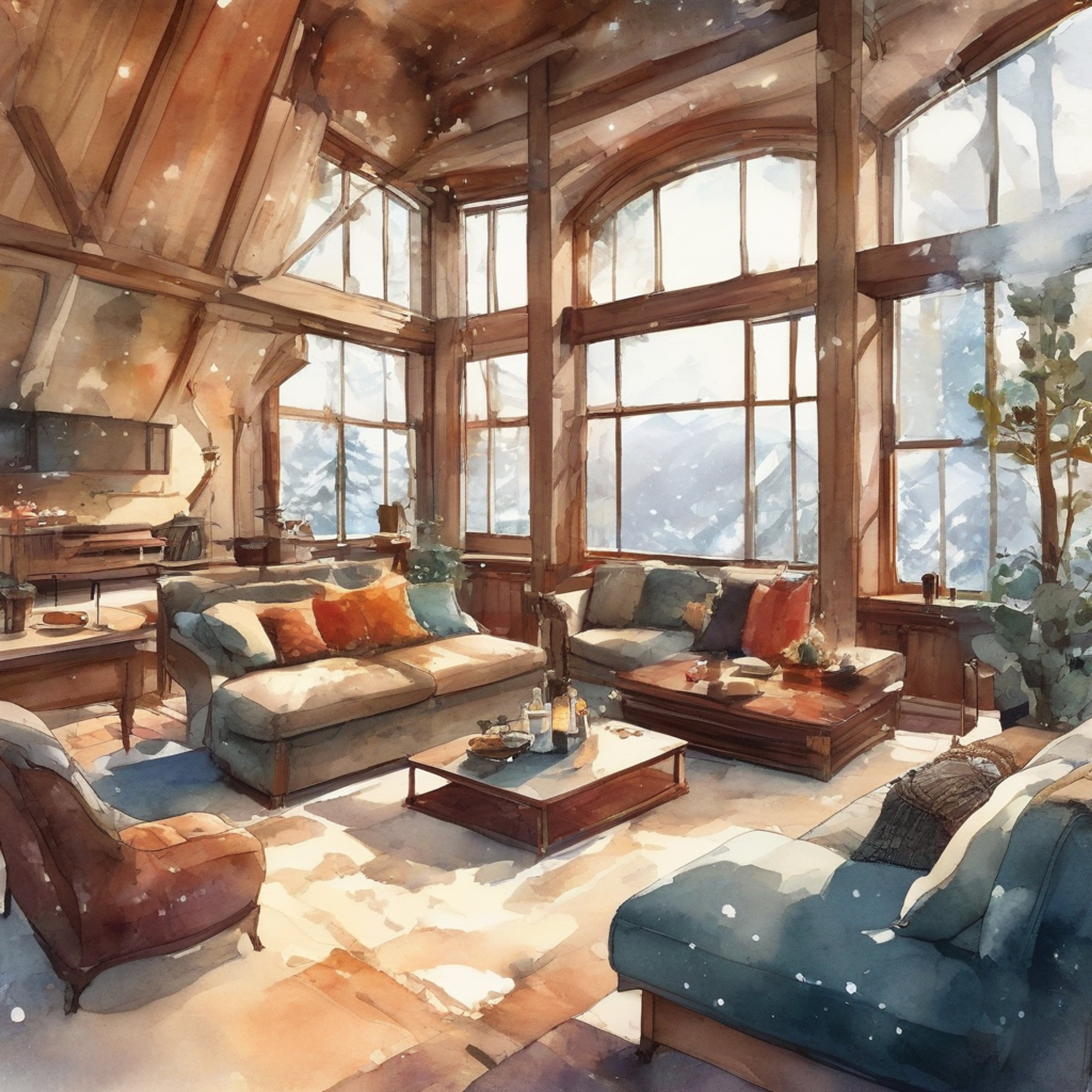 You find yourself alone with the former Eternal Emperor in a secluded mountain retreat, far from the politics and conflicts that defined both your lives. The air is cool and crisp, filled with the gentle sounds of nature. A crackling fireplace provides warm comfort as you share this private moment together.