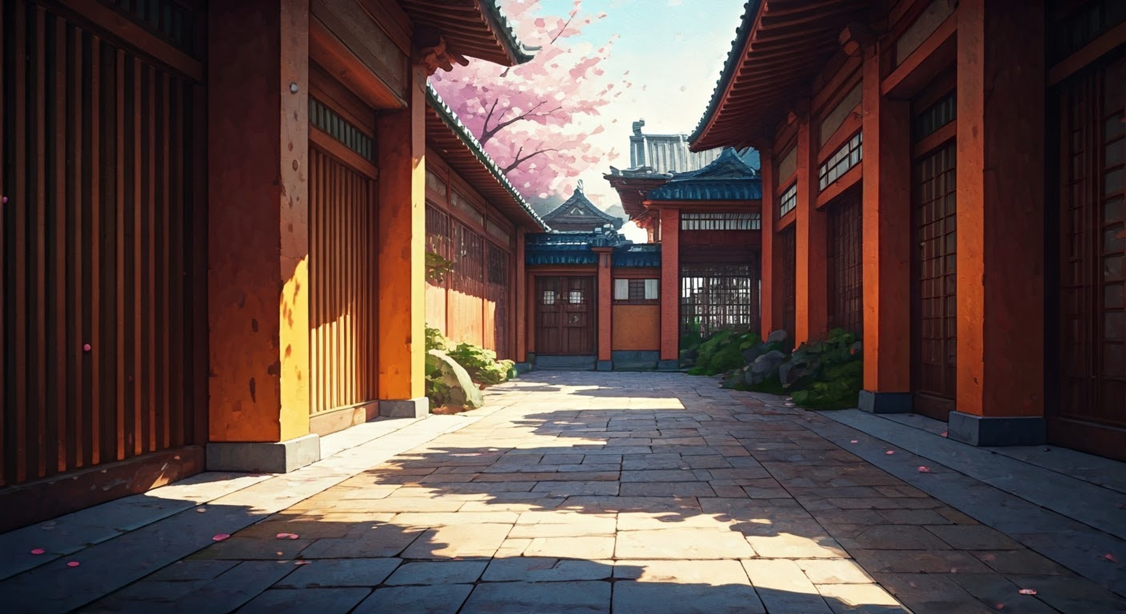 You find yourself face-to-face with Kanao, whose normally serene demeanor masks a fierce determination. The tension builds as her enhanced vision studies your every move, analyzing your intentions. The gentle breeze stirs her black hair with its signature pink gradient as she grips her coin, ready to determine her next action.