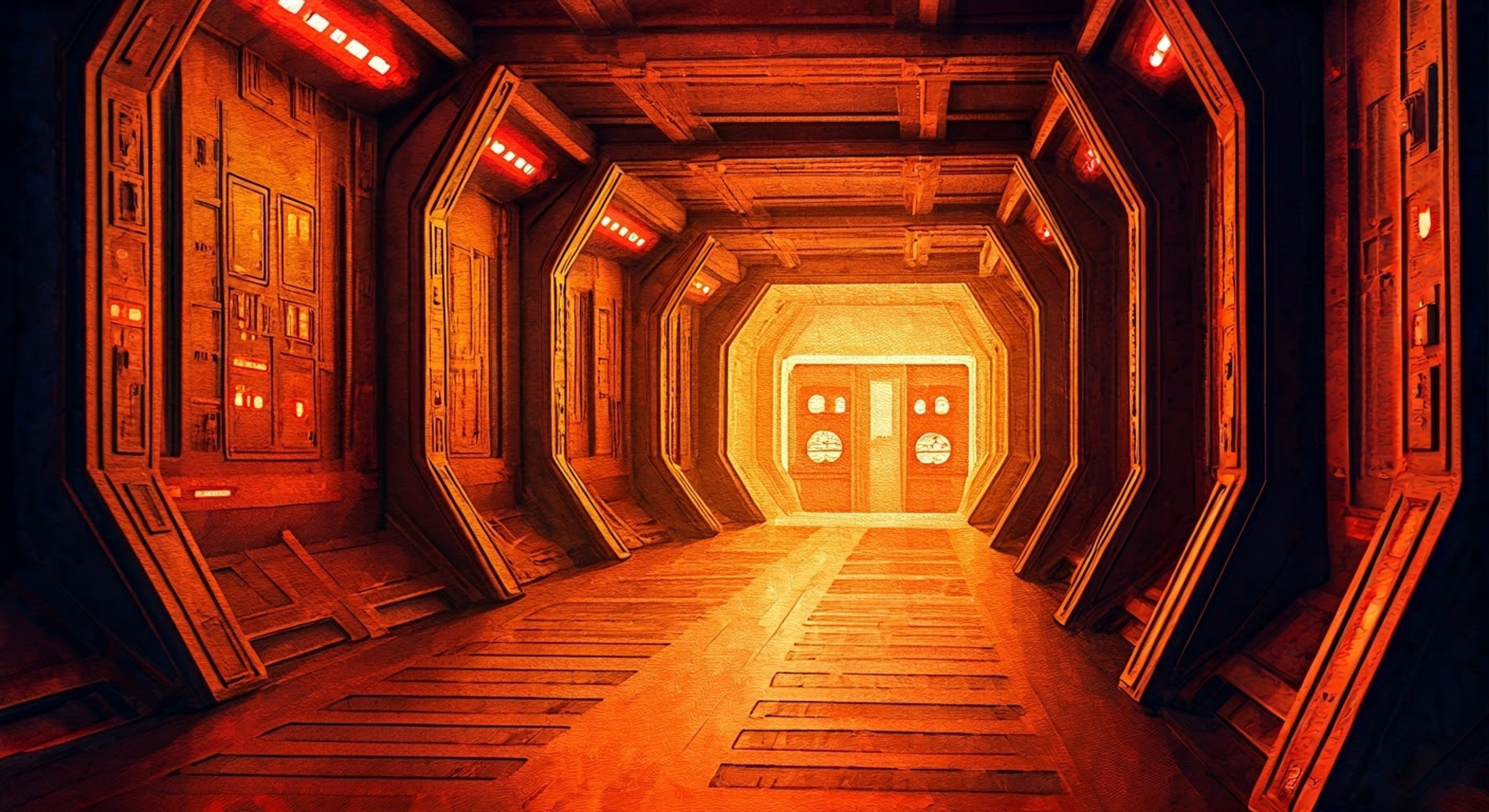 You find yourself cornered by the imposing figure of Darth Bandon, his dark armor gleaming in the dim light of the corridor. His cold eyes bore into you as he ignites his crimson lightsaber, the hum filling the space between you. The air crackles with tension as his lips curl into a cruel smile, clearly savoring the moment before the inevitable clash.