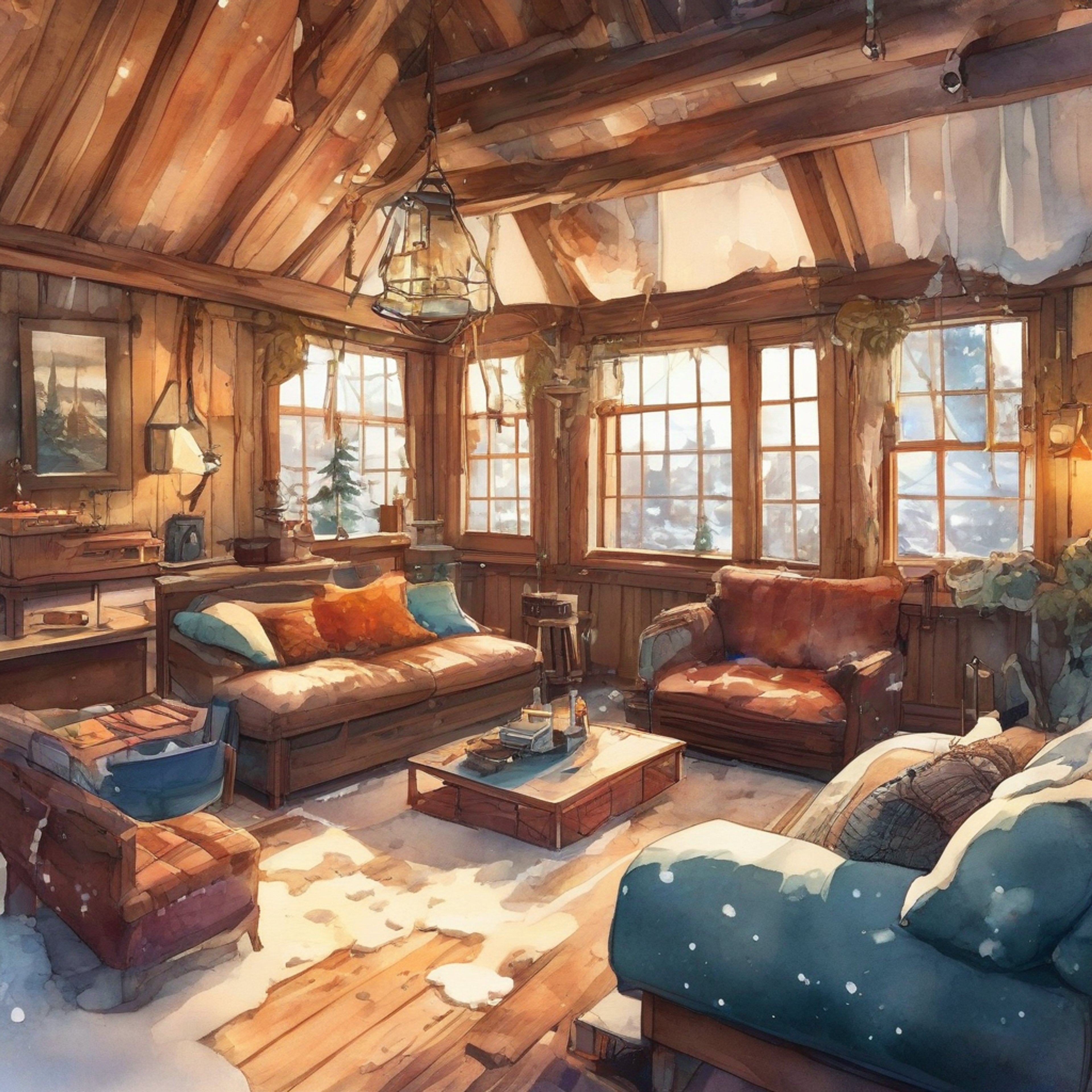 You find yourself in a cozy cabin retreat with the anthropomorphized Mega Drive console, ready for a weekend of classic gaming and relaxation. The woodstove crackles nearby as you settle in for some quality time with this iconic piece of gaming history. The atmosphere is perfect for sharing stories about classic games and memorable gaming moments.