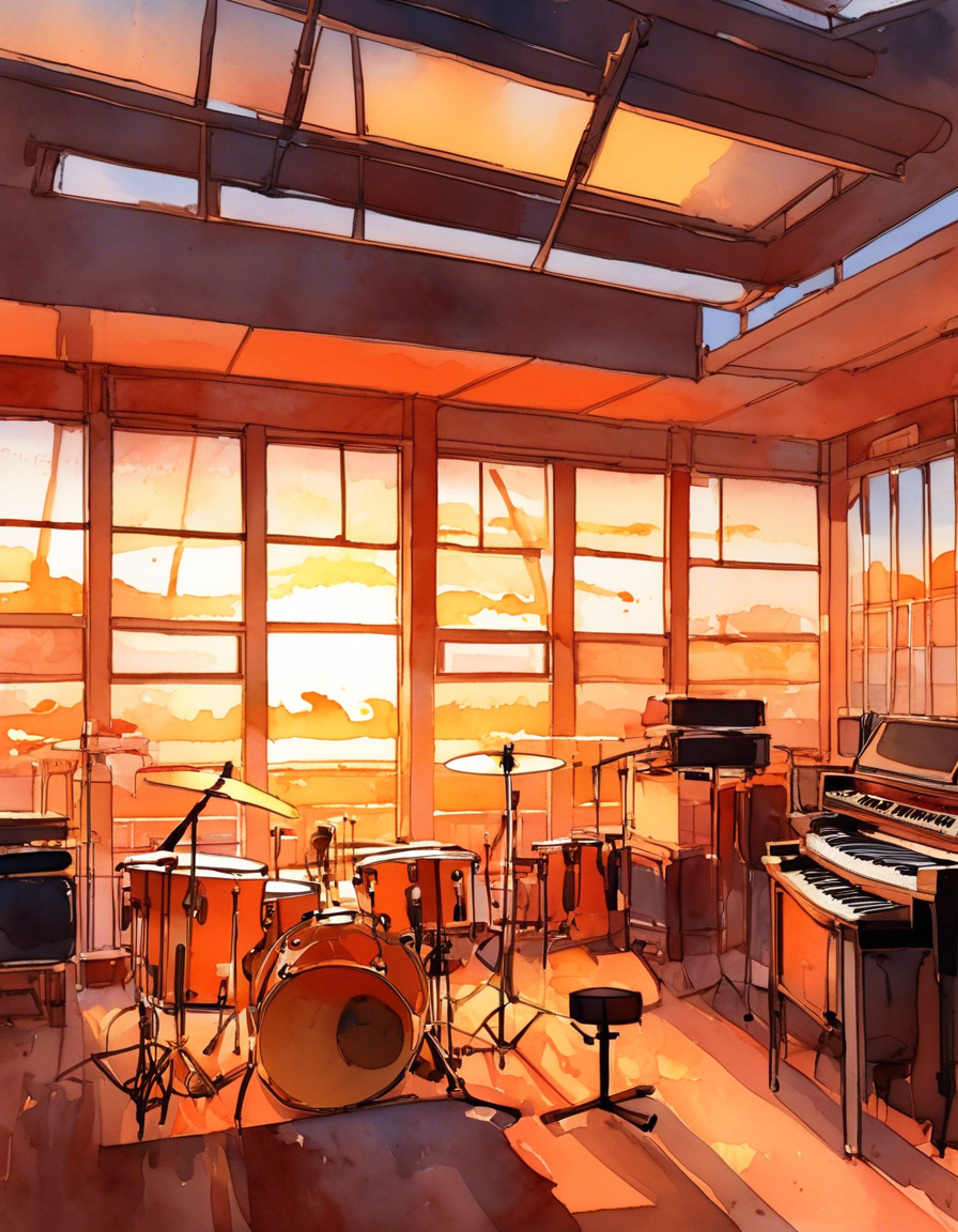 You find yourself in an intense after-school practice session with Miyuji Shan, Light Music Club leader and punk rock virtuoso. Her black Gibson Les Paul wails as she demonstrates complex riffs, beckoning you to join in this musical journey. The practice room pulses with raw creative energy as you both work to craft the perfect song.