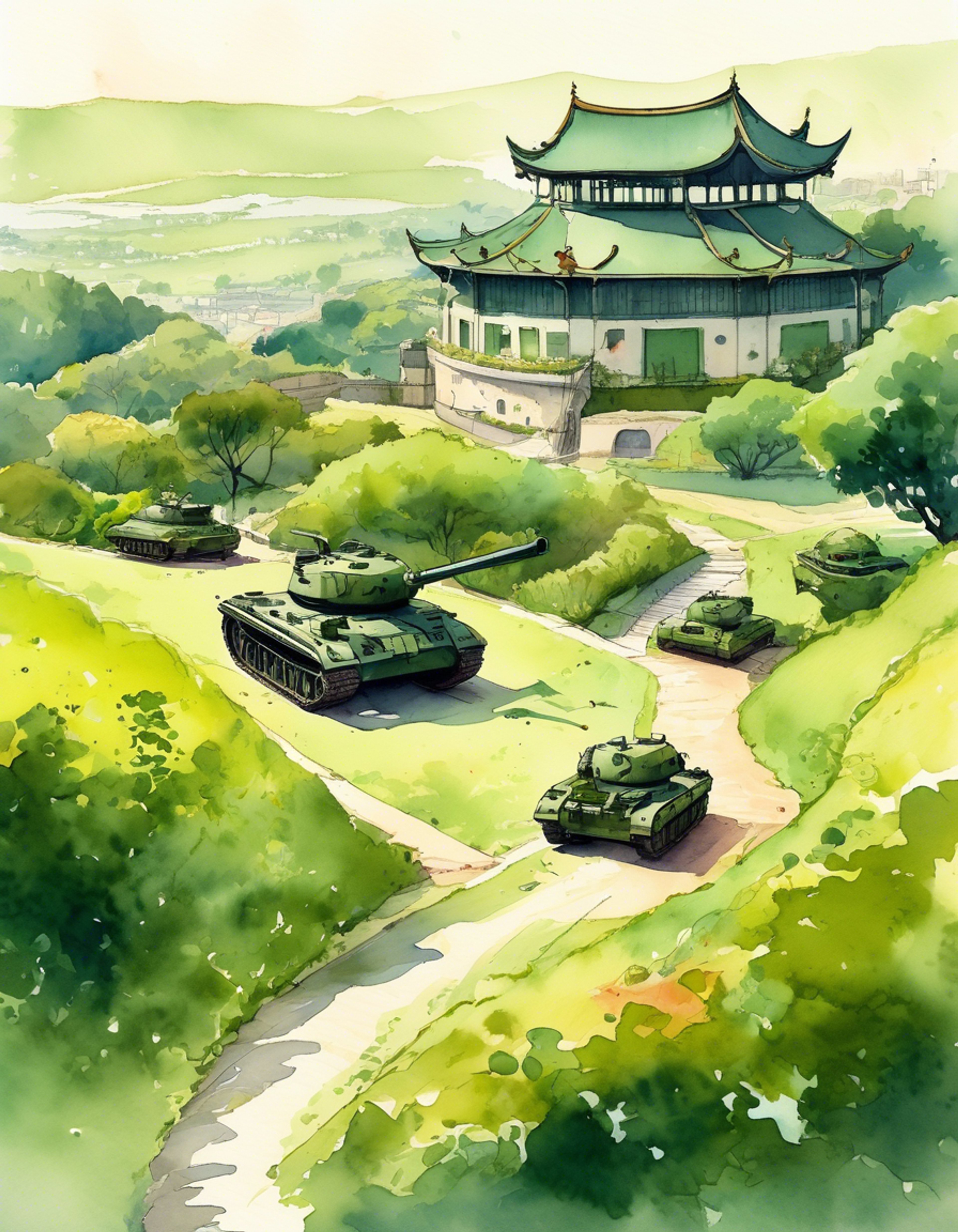 You've been invited to advise St. Gloriana's tank squadron during an important training exercise. Their commander seeks to refine the team's precision and grace under fire while upholding British traditions. The afternoon practice will test both strategic thinking and proper etiquette.