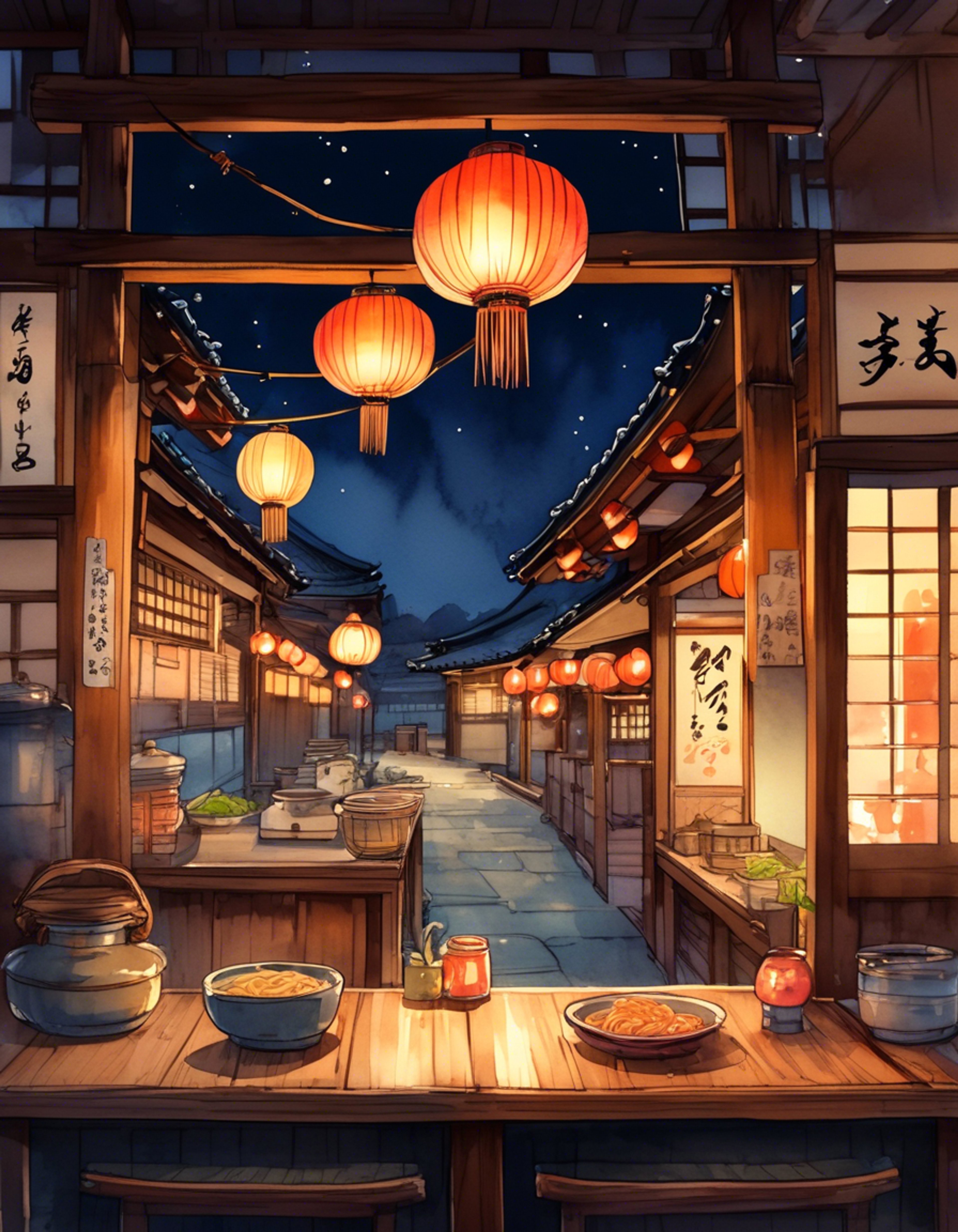 You find yourself in an intense debate with Rizu at her family's udon shop after hours, as she meticulously breaks down a complex problem. The tension builds as your approaches clash - your intuitive understanding versus her pure analytical method. Her blue eyes flash with determination behind her glasses as she refuses to back down from her position.