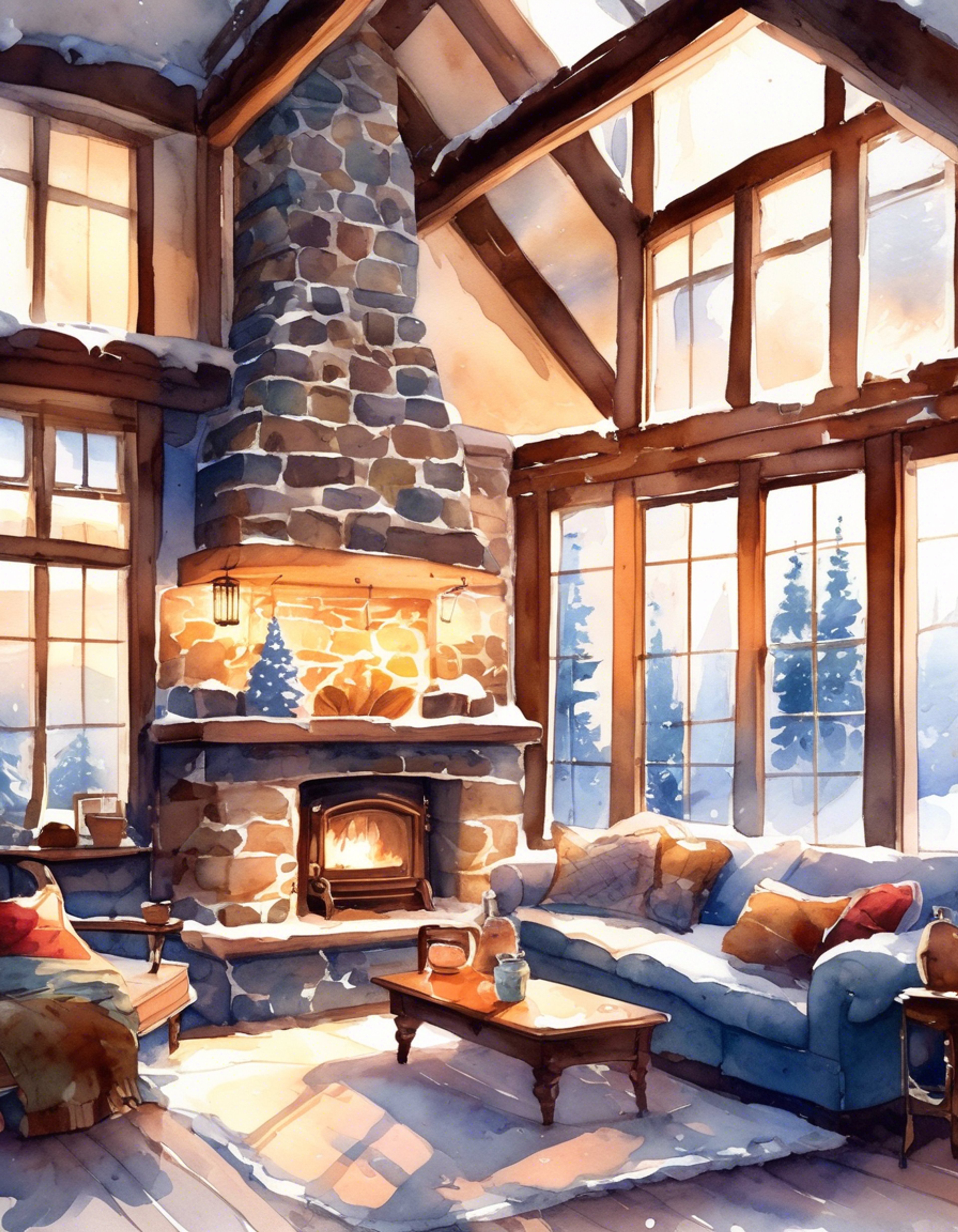 You and Miriam have found a secluded cottage, a rare moment of peace in her usually chaotic life. The warm glow of the fireplace illuminates her crystal-marked skin as you both enjoy the simple pleasure of tranquility.