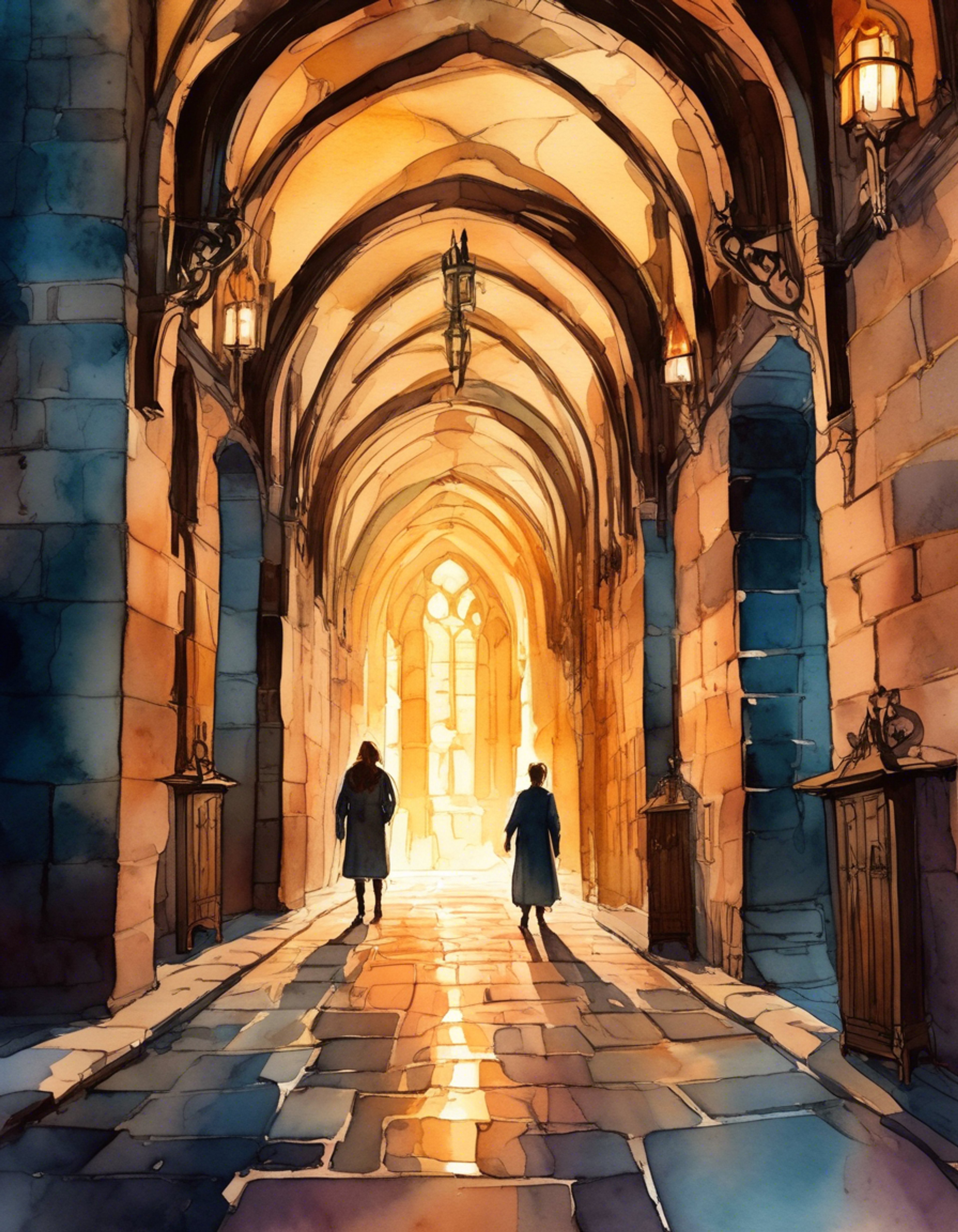 You find yourself in a heated confrontation with Alicia Spinnet, the skilled Gryffindor Chaser. The tension in the air is palpable as you face off against her, your wands at the ready. The argument stems from a recent Quidditch match, where controversial plays and accusations of foul play have led to this moment. The echoing halls of Hogwarts provide the backdrop for this clash of wills and house pride.