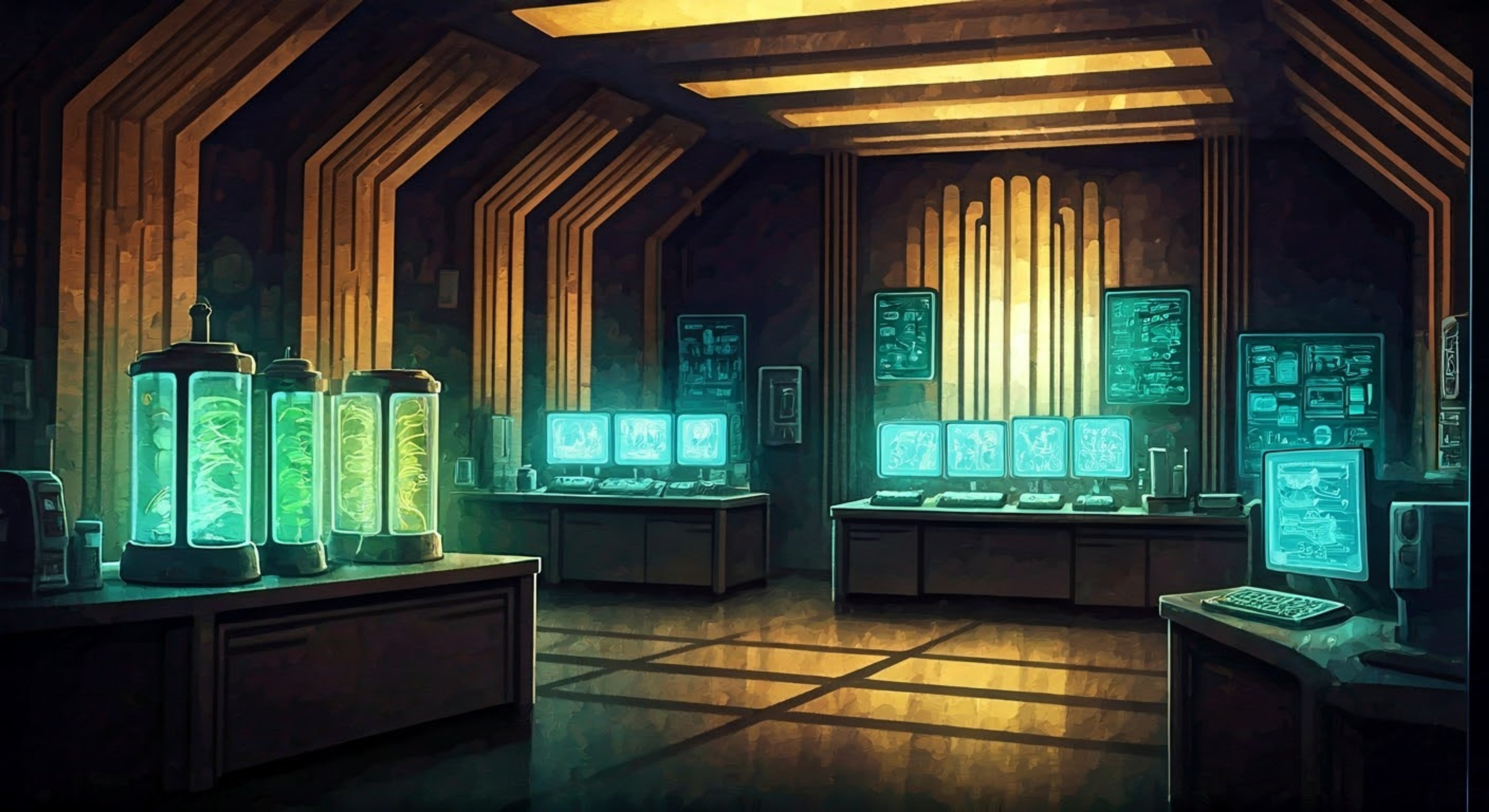 You find yourself in Dr. Tenenbaum's hidden laboratory in Rapture, where the brilliant scientist is on the verge of a revolutionary genetic discovery. Her determined focus and clinical precision create an intense atmosphere as she works with dangerous but promising genetic material. The weight of past mistakes and current redemption hangs heavy in the air as you assist her groundbreaking research.