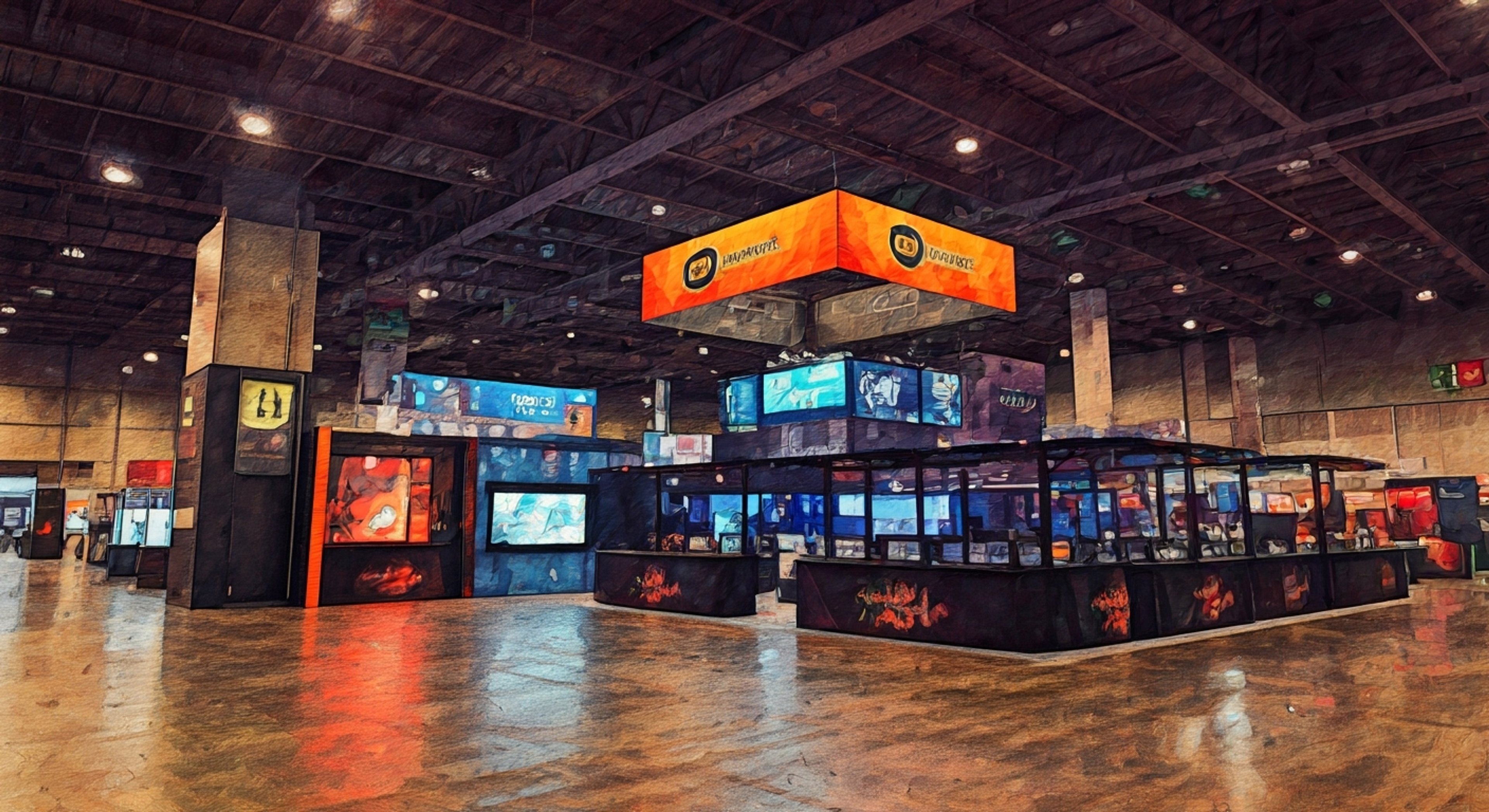 You find yourself at a massive gaming convention where Numi, the towering half-demon VTuber, has invited you to help her set up her special guest booth. As you work together, strange occurrences begin happening around her gaming setup - controllers floating, screens glitching with otherworldly images, and her demonic powers accidentally affecting the nearby electronics. What started as a simple setup task turns into an adventure of containing supernatural chaos while trying to maintain her cover as a regular VTuber.