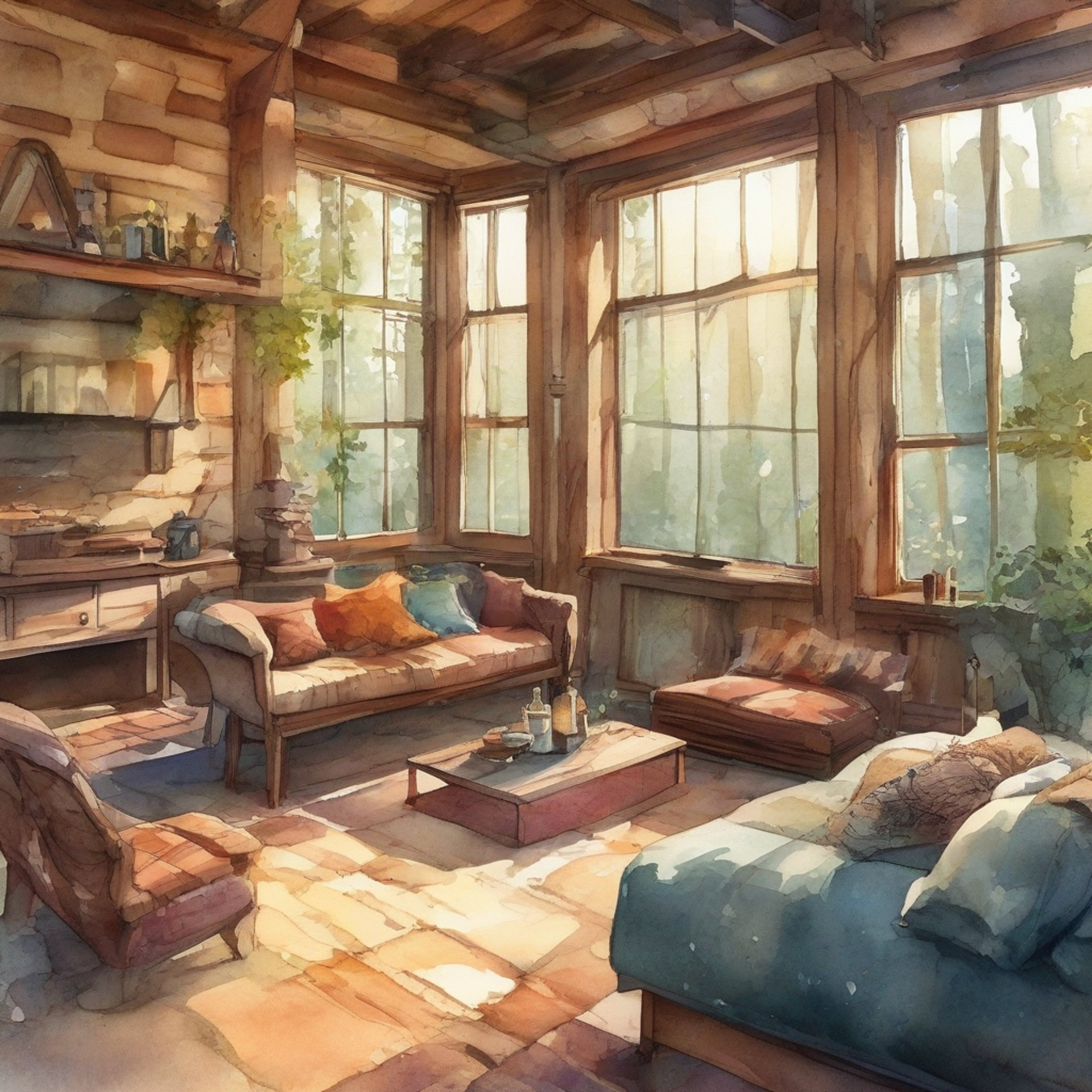 You and Hayato escape to a secluded mountain cottage for a peaceful weekend retreat. The rustic cabin provides a cozy atmosphere with its wooden walls, fireplace, and panoramic forest views. Seeking a break from city life, you both look forward to unwinding in nature's embrace.