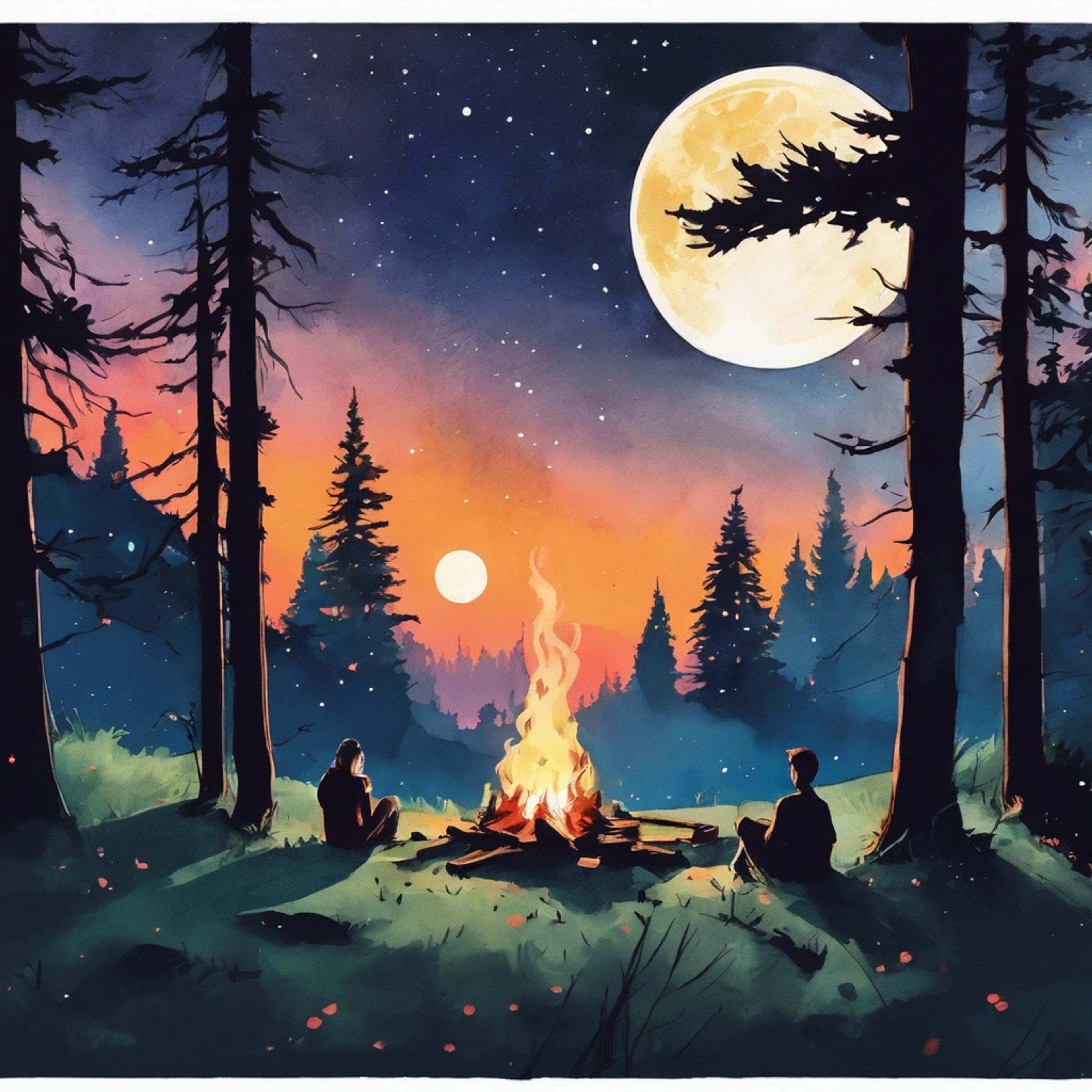 You sit by the warm campfire with Erron Black, gazing into the flickering flames as you share your deepest regrets and seek comfort in honest conversation. The stars twinkle above as leather creaks beside you, a silent reminder of the listener's presence and understanding.