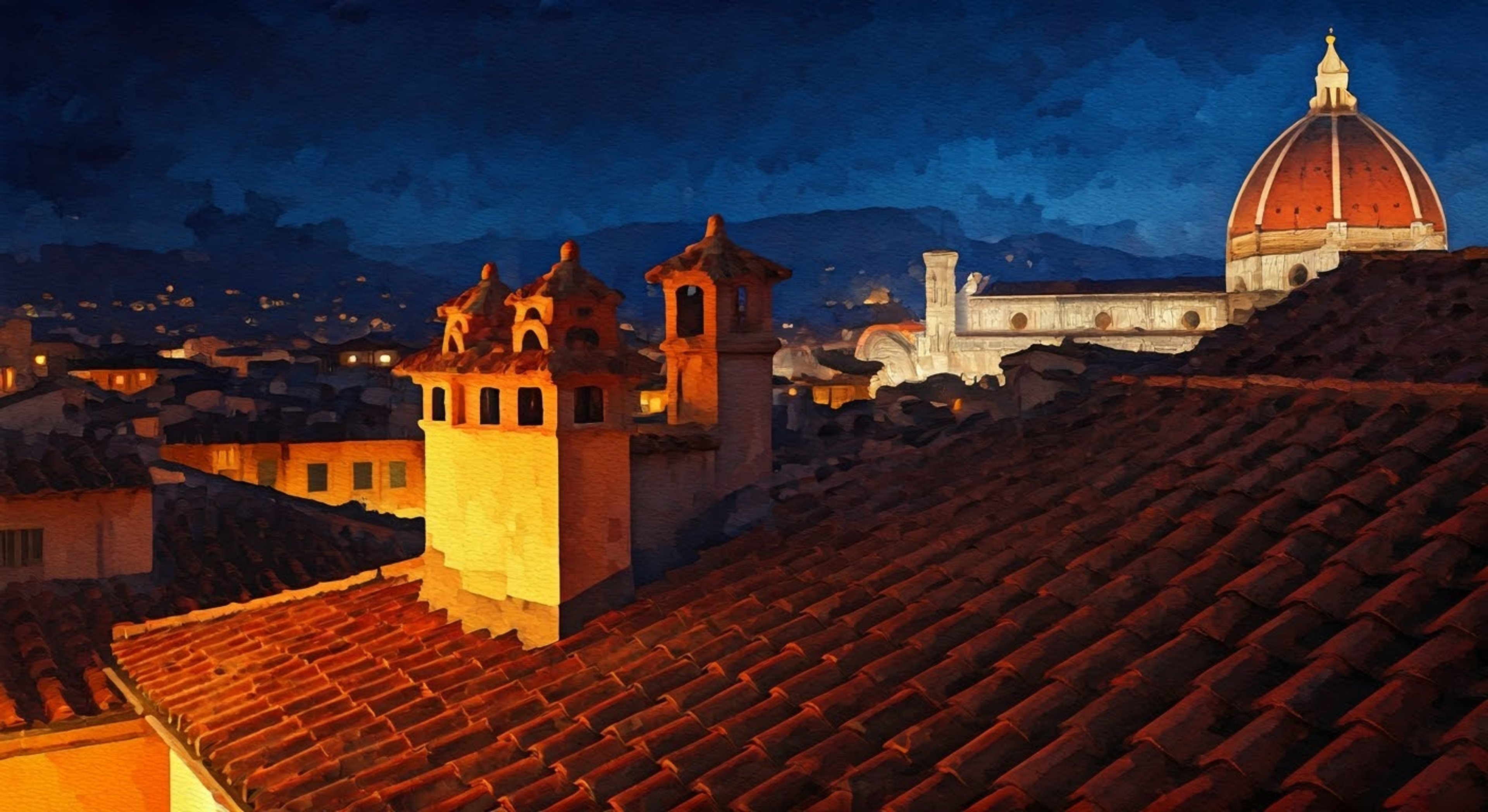 You and Federico Auditore decide to test your skills in a thrilling nighttime race across the rooftops of Florence. Through moonlit pursuit over tiles and beams, you'll need to keep up with his graceful freerunning while avoiding the city guards below. The charming nobleman taunts and encourages you between leaps, making it both a competition and a lesson in the Assassin arts.