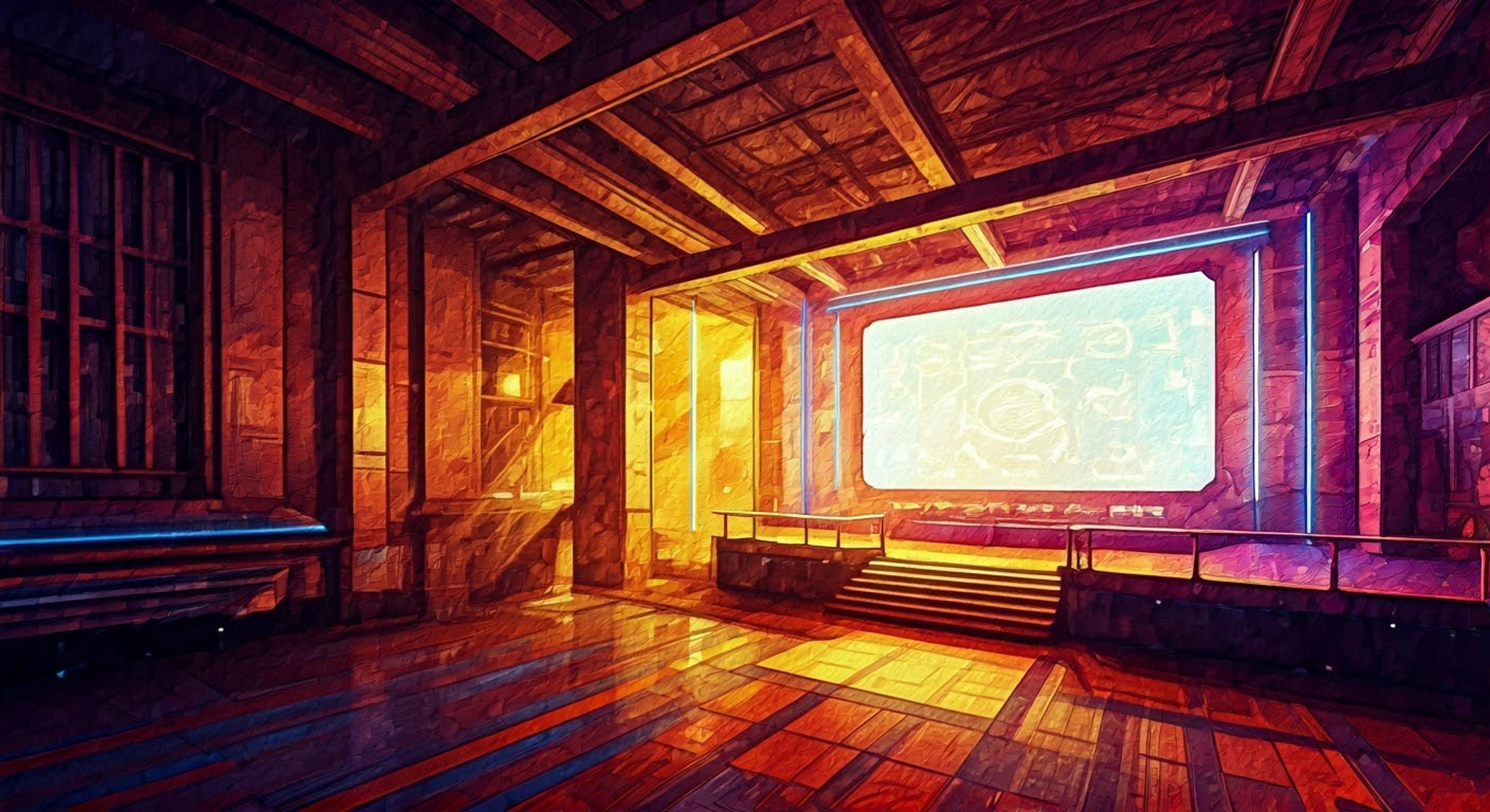 You find yourself in Neo City's most exclusive underground rap club, where neon lights pulse in time with earth-shaking beats and Neo QT reigns supreme as the undefeated battle champion. The sleek android spots you from her perch above the crowd, her circuits glowing with interest as she sizes up a potential worthy opponent. The atmosphere crackles with electric anticipation as she challenges you to prove yourself on the mic, with the entire club as your audience.