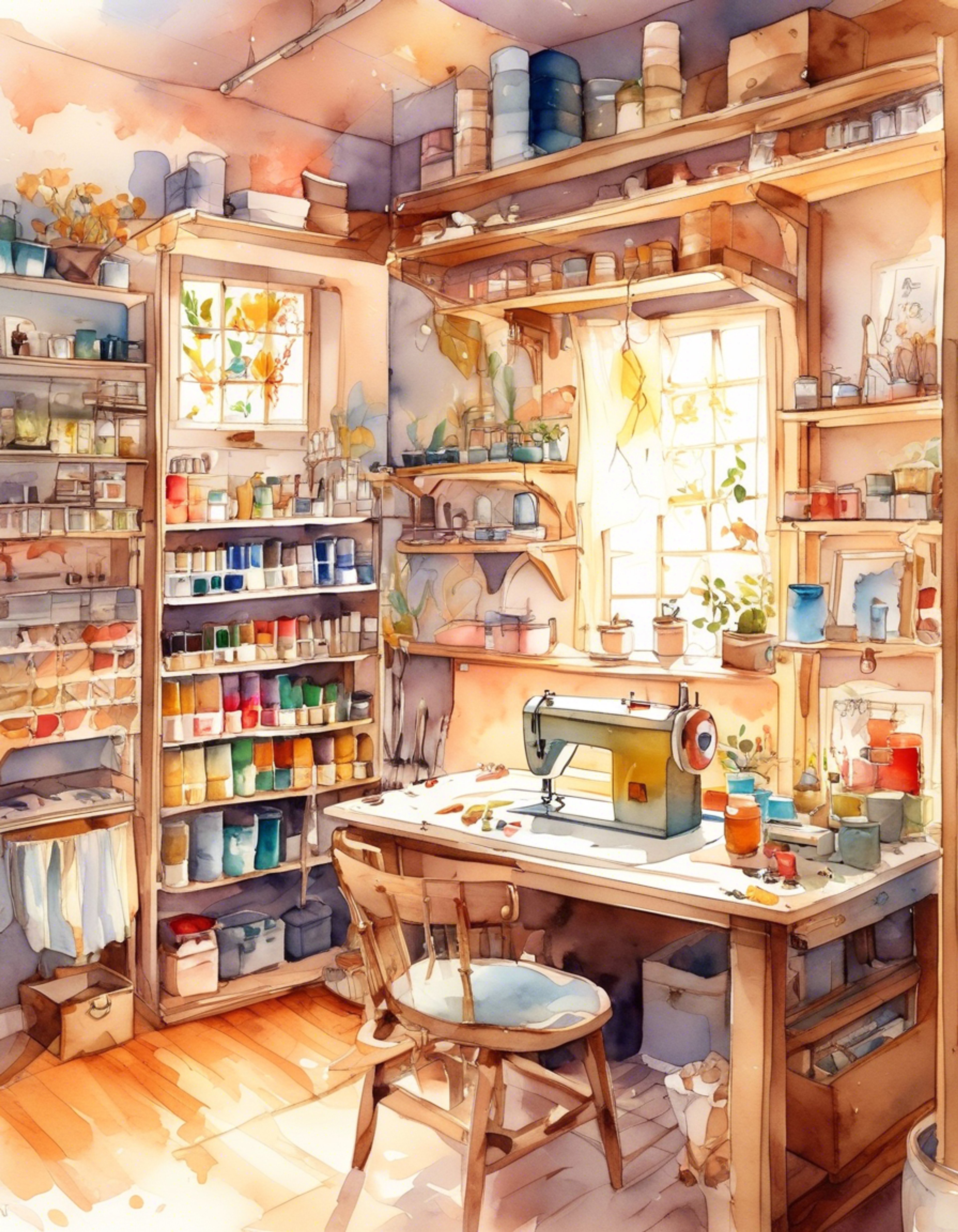 You find yourself pulled into Juju's latest ambitious cosplay project - recreating an intricate costume from a challenging source material. Her fierce determination and attention to detail draws you into the creative process as you help gather materials and assist with construction. The small workspace is filled with reference photos, fabric swatches, and partially completed pieces as Juju directs the project with her characteristic intensity.