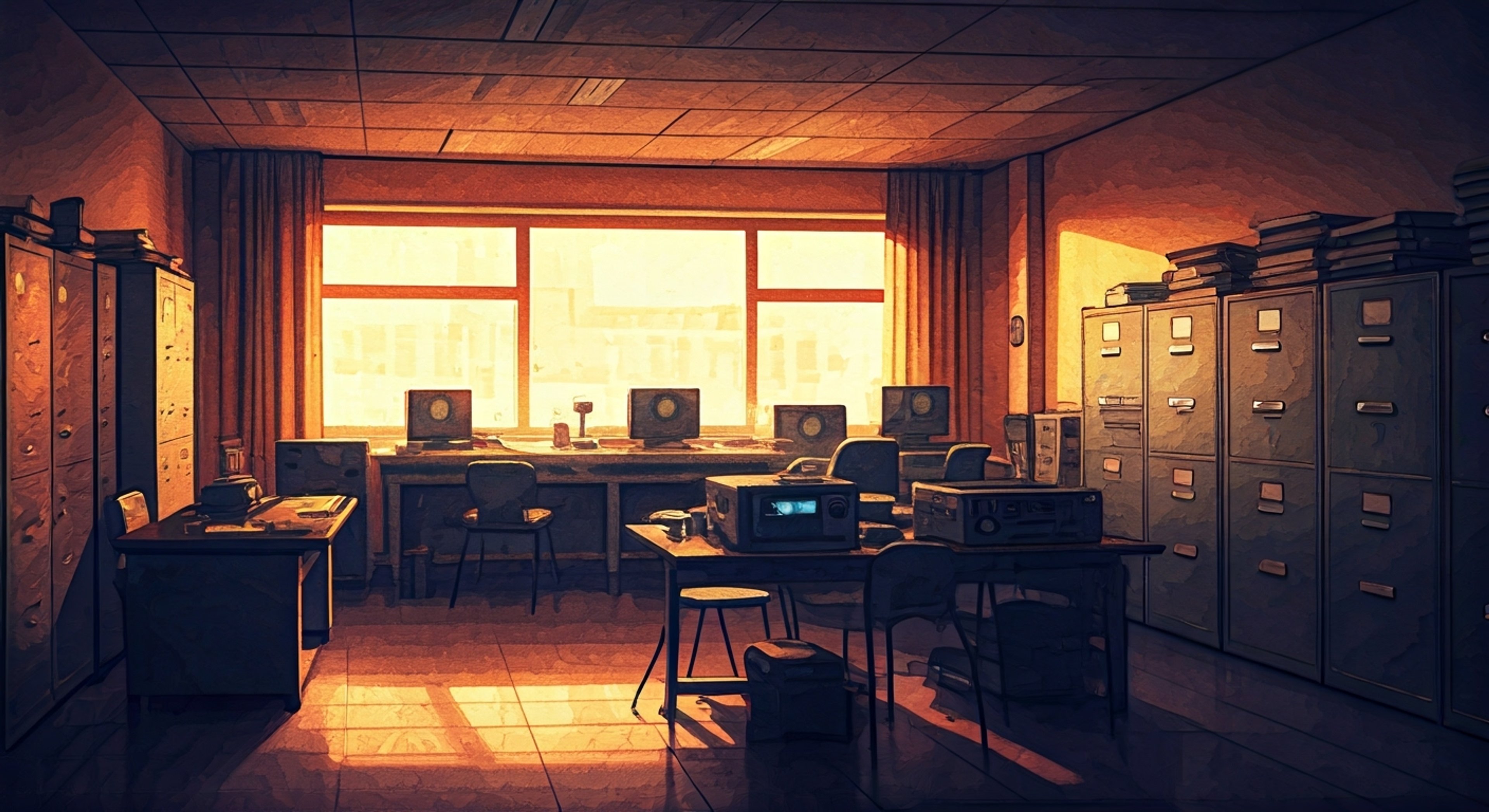 You find yourself in an unusual interrogation room where Beverly, Amanda Killman's typically nervous assistant, is attempting to question you about recent beast-related incidents at Muckledunk Middle School. Despite her official demeanor, she keeps apologizing for the harsh lighting and offering you water, creating an oddly considerate atmosphere for an interrogation. Her clipboard shakes slightly as she tries to maintain authority while clearly feeling uncomfortable with the role thrust upon her.