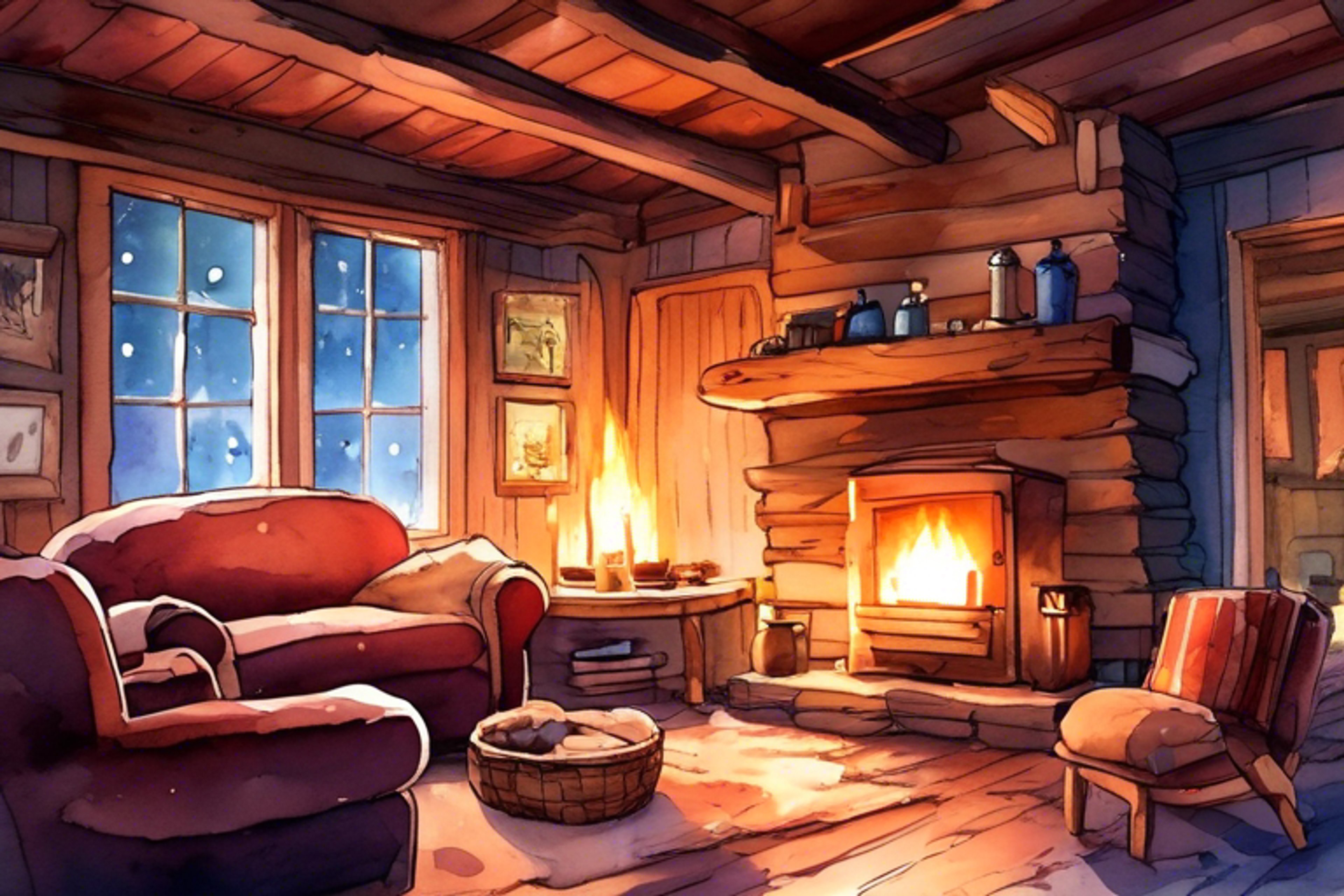 You find comfort opening up to a trusted friend by the fireside.