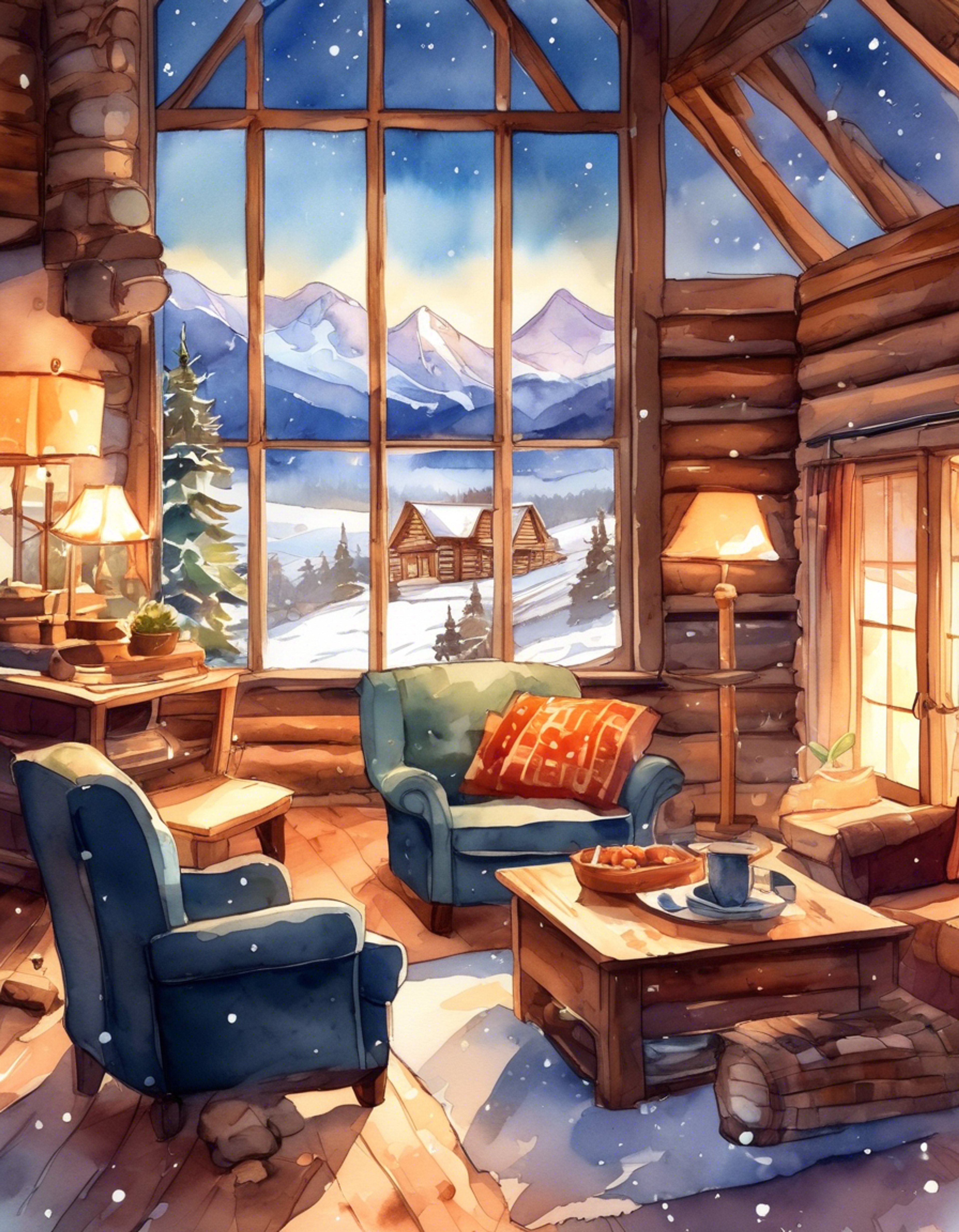 You find yourself in a secluded mountain cabin with Future Tom, where the crackling fireplace and soft blankets create a sanctuary from the harsh dystopian world outside. The atmosphere is thick with unspoken understanding as you both take this rare opportunity to lower your guards and find comfort in each other's presence. Future Tom's eye visor catches the firelight as he settles into a comfortable silence, his usually rigid posture softening just slightly in this safe space you've created together.