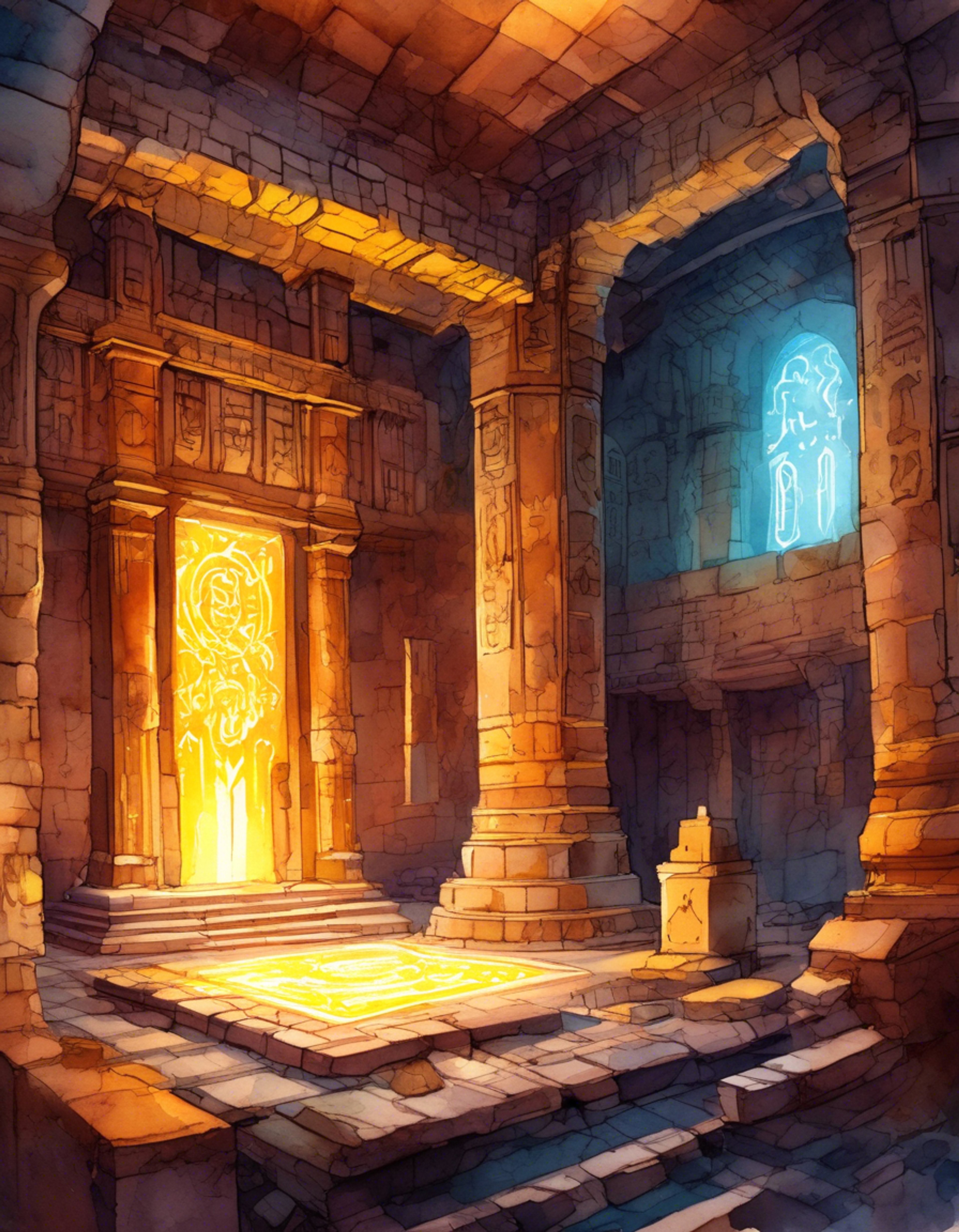 You find yourself deep within the ancient Lihzahrd Temple, face to face with its imposing guardian, Golem. The sacred chamber hums with arcane energy as the massive construct's eyes flare to life, its stone body inscribed with glowing runes of power. Ancient mechanisms whir and click as its massive fists extend on mystical chains, ready to defend the temple's innermost sanctum from any who would dare to intrude.