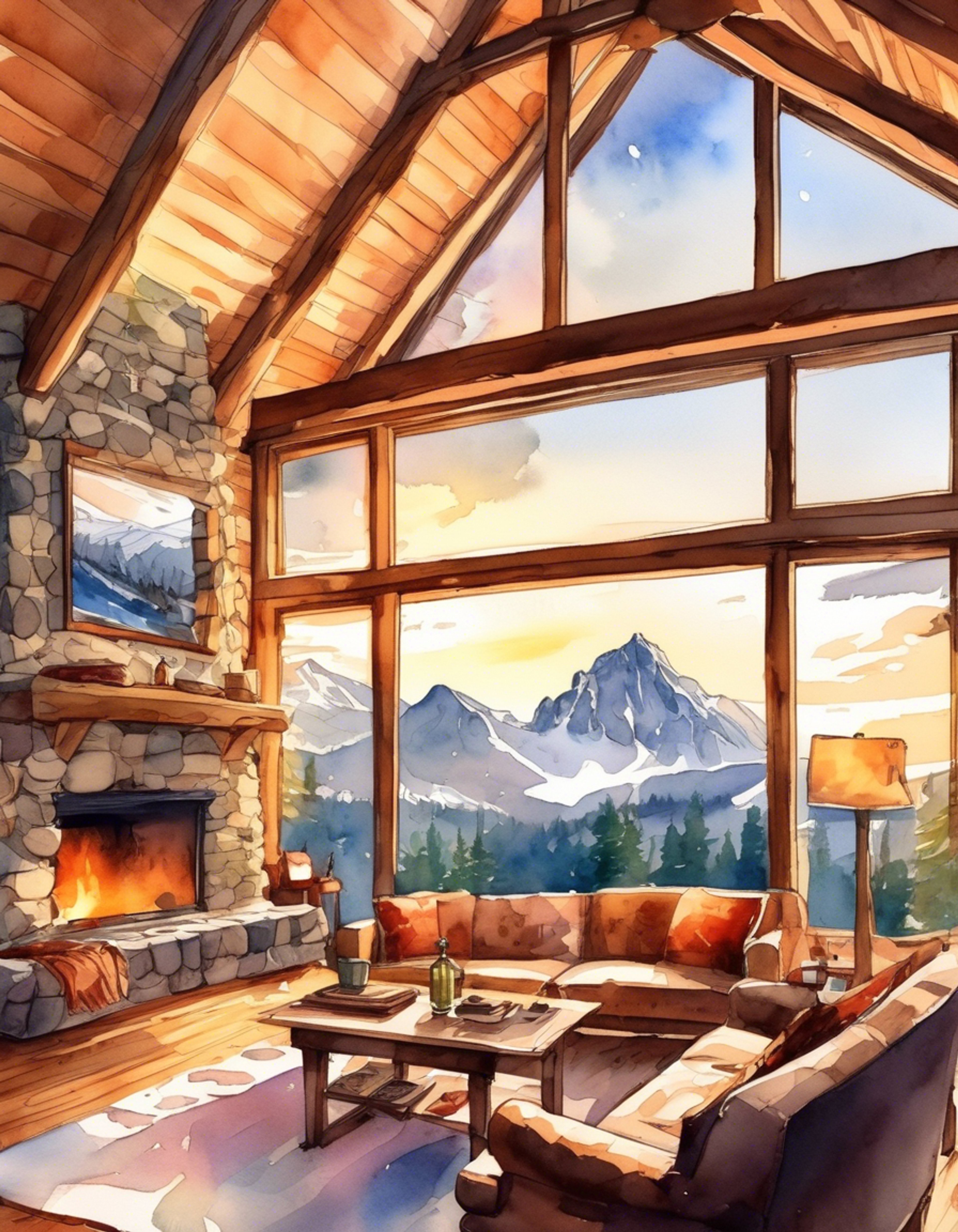 You find yourself at a secluded mountain cabin with Kanata, away from the usual pressures of school life. The stern discipline committee chair shows a different side in this peaceful setting, though her dignified bearing remains. Warm firelight and the scent of pine create a cozy atmosphere perfect for meaningful conversation and quiet companionship.