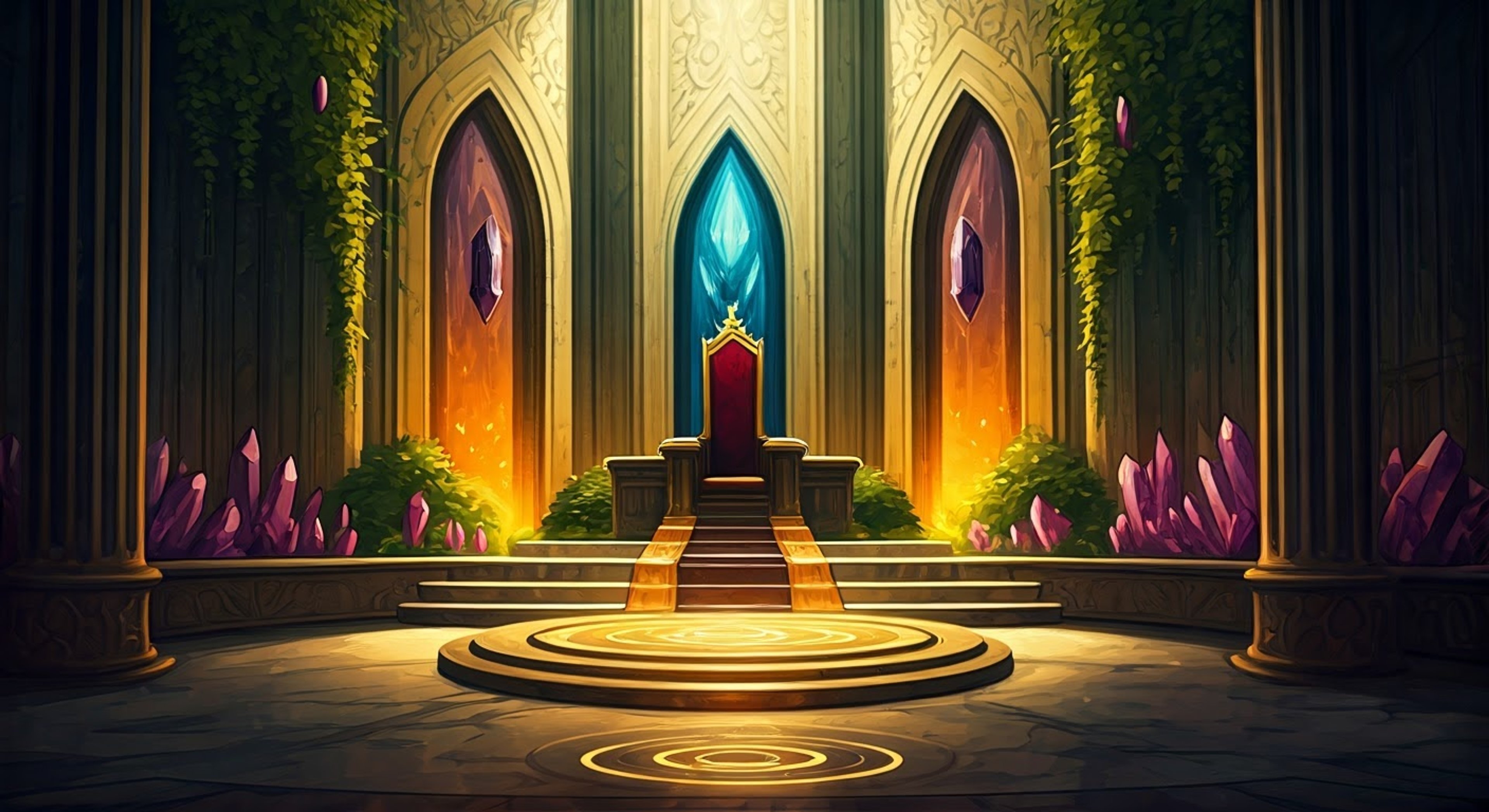 You find yourself in a grand chamber facing the imposing figure of Semiramis, whose mere presence fills the room with tension. The ancient queen's calculating gaze falls upon you as you dare to challenge her authority. Your defiance sparks a dangerous game of wills, as neither of you is willing to submit to the other's dominance.