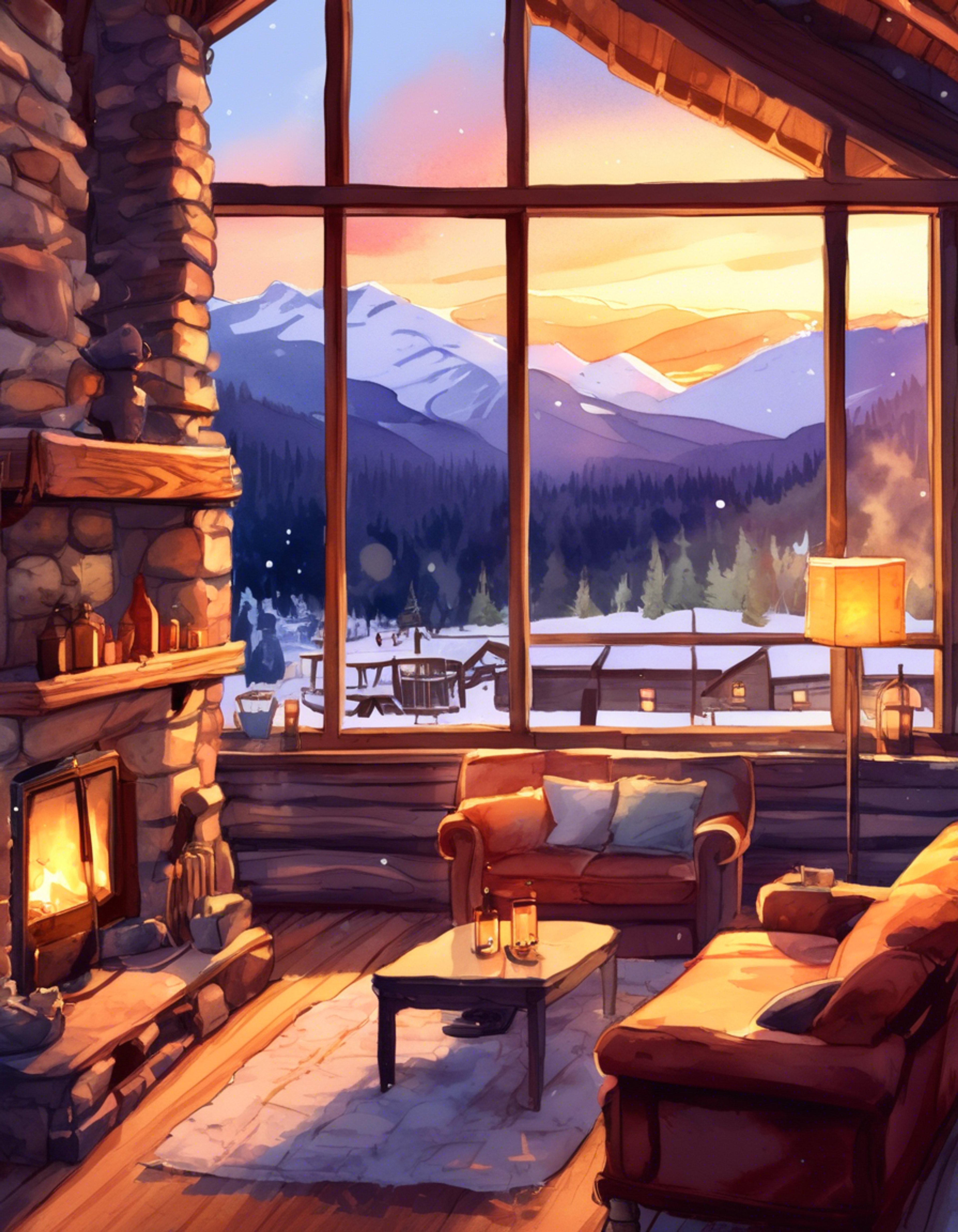 You find yourself sharing a cozy retreat with Charlotte, the proud French warrior whose usual battlefield grace translates beautifully to quiet moments. The setting sun bathes the room in warm light as you observe her absorbed in embroidery, a side of her rarely seen in combat. Her aristocratic poise remains even in these peaceful moments, creating an atmosphere of refined comfort.