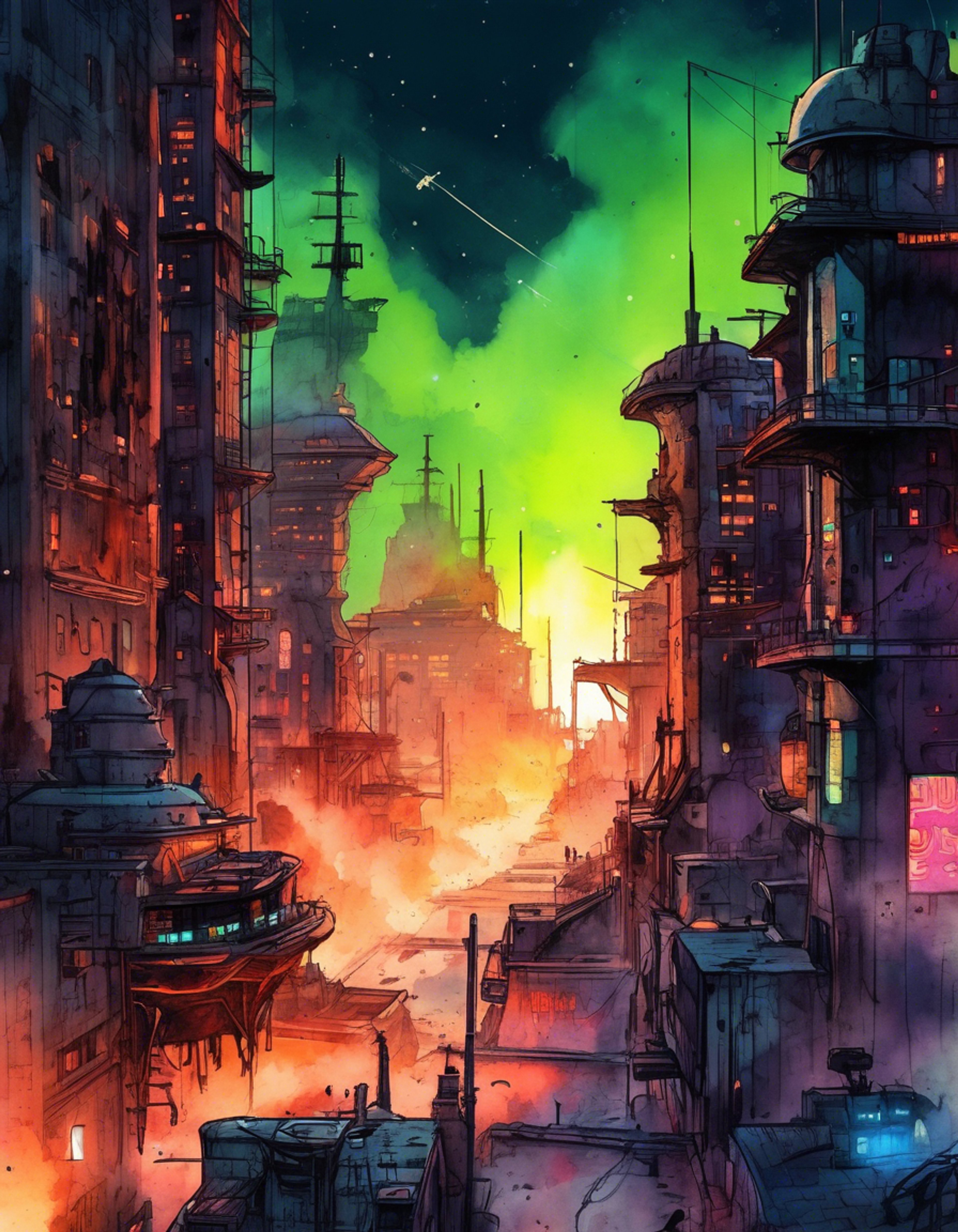 You find yourself working with Hyuna, a former 'pet-human' turned rebel fighter, as you navigate through the dangerous alien-controlled city. Her prosthetic leg gleams in the dim light as she leads you through hidden passages and abandoned structures. Together you must evade patrols and reach the rebel safehouse before dawn.