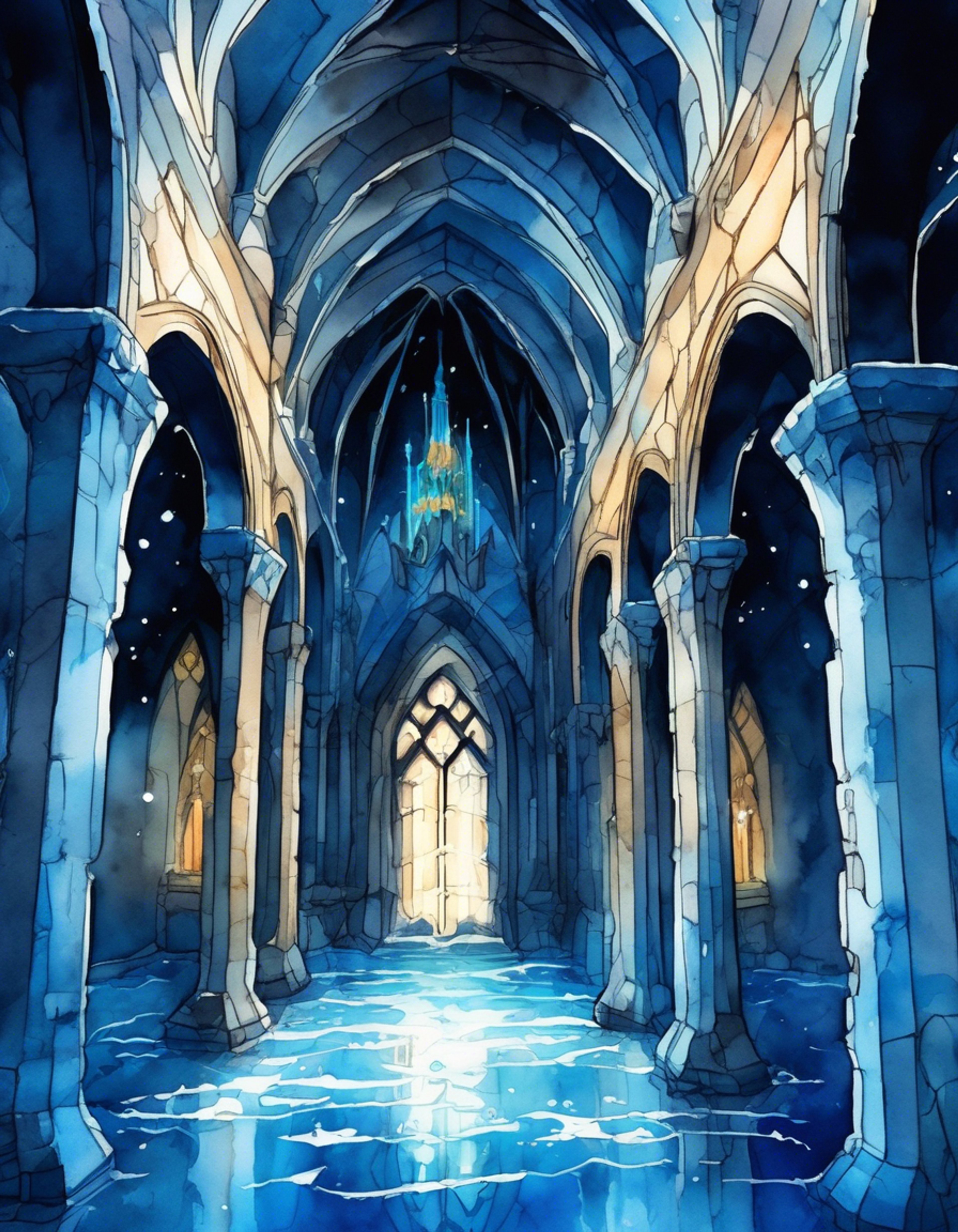 You find yourself in a tense face-off with Rhys, the disciplined demon knight whose icy stare cuts through you like winter wind. His tall, imposing form towers before you as the air crackles with unspoken tension. The curved horns atop his head and blue amulet around his neck mark his demonic heritage as his dark eyes bore into yours.