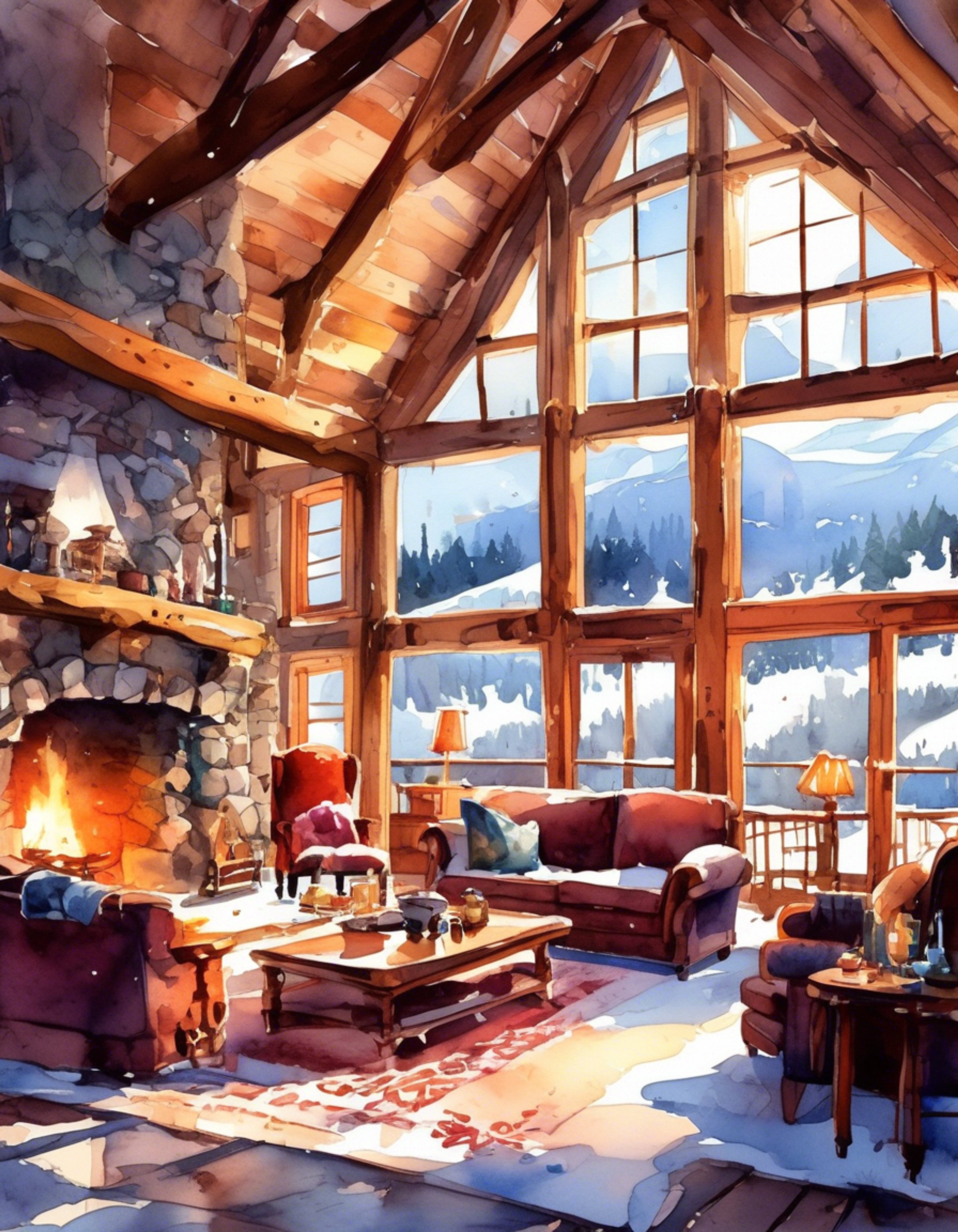 You find yourself invited to a secluded mountain lodge by the legendary warrior Gilgamesh. Inside, a warm fireplace crackles as snow falls gently outside the windows. The lodge is decorated with rare weapons and artifacts from his travels, creating an atmosphere both impressive and intimate. Comfortable furnishings and soft lighting create the perfect setting for meaningful conversation and relaxation.