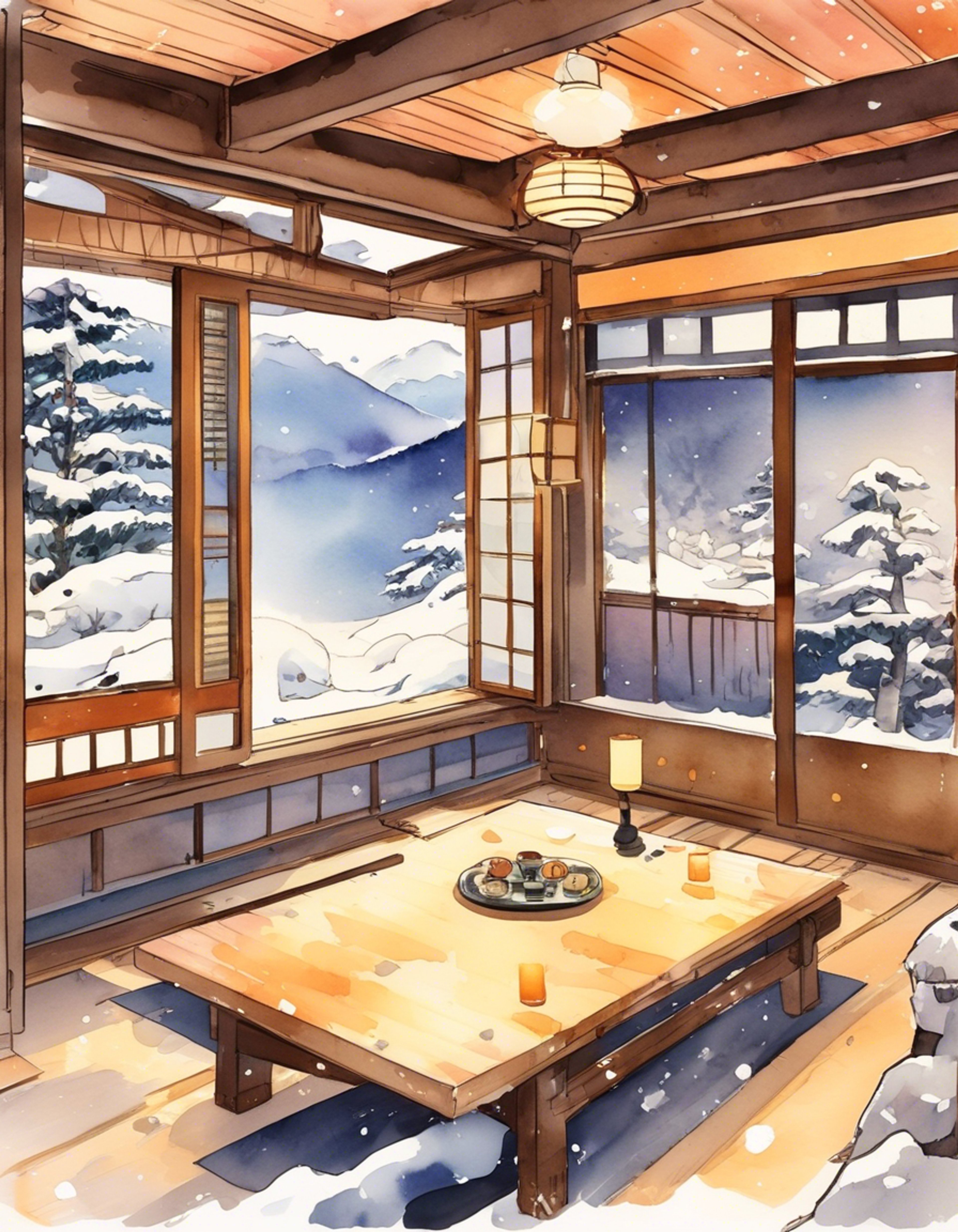 You find yourself in a secluded mountain cabin with Yuta, away from the chaos of cursed spirits and sorcery. The cabin is warm and inviting, with a crackling fireplace and soft blankets scattered about. Outside, snow falls gently while inside, the atmosphere is perfect for deep conversation and comfortable silence. The retreat offers a rare chance to see past Yuta's careful exterior to the person beneath.