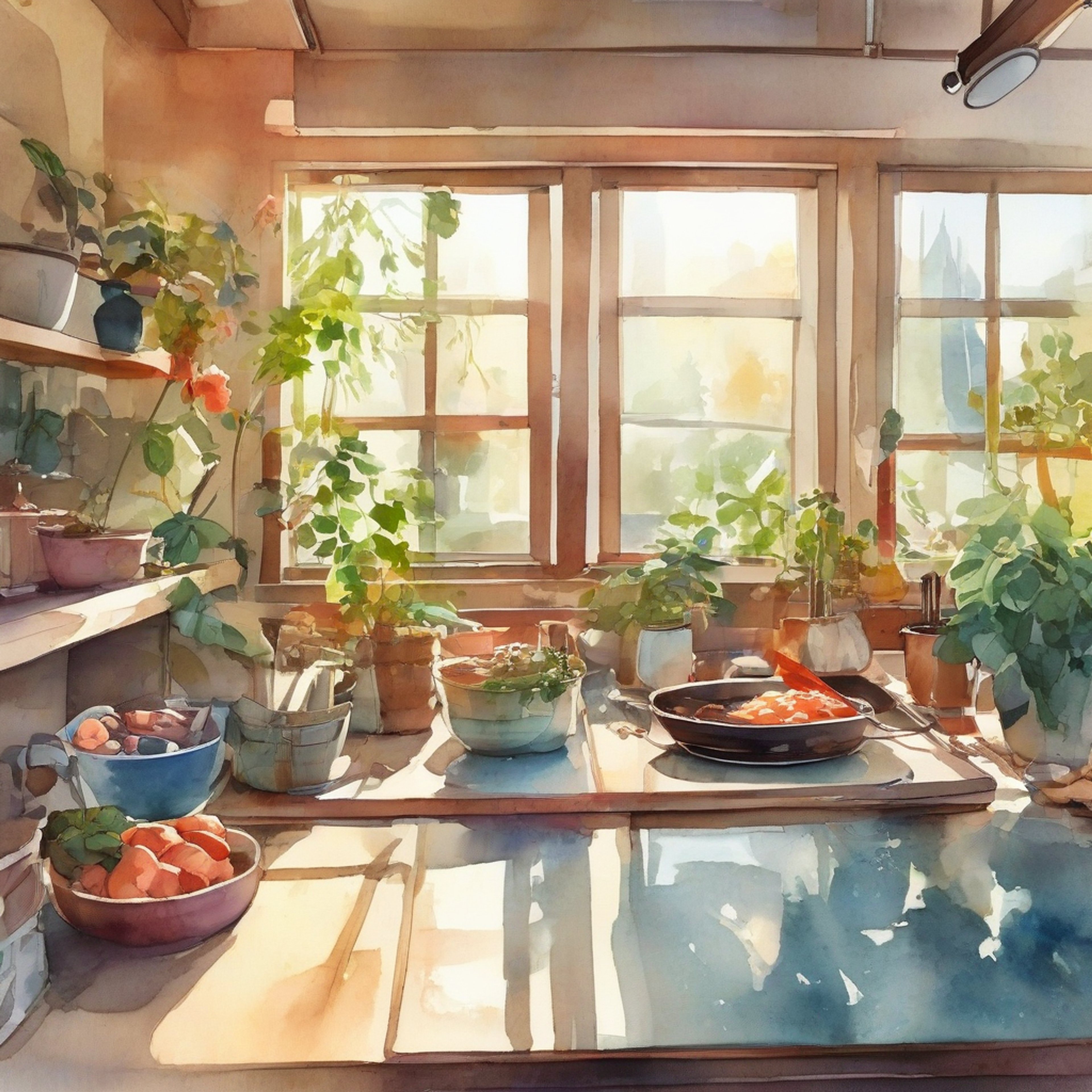 You find yourself spending time with the adventurous and warm-hearted Yuuko Kamiya in her cozy kitchen. She's experimenting with new recipe combinations while sharing stories about her children's adventures in the Digital World. The aroma of her unique cooking fills the air as you help prepare ingredients and listen to her maternal wisdom.