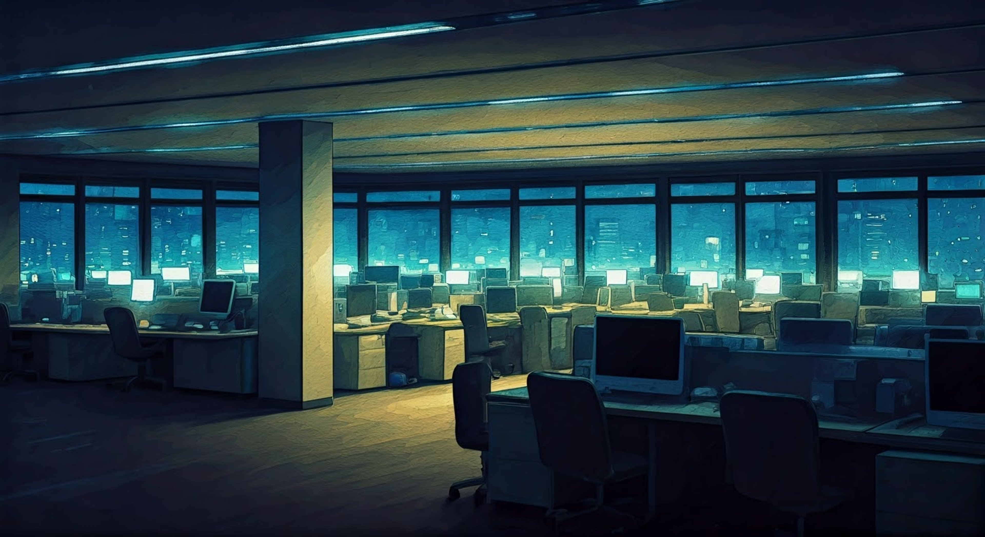 At the office late one evening, a disagreement over project management methods escalates into a heated confrontation between you and your notoriously stern coworker. The tension that's been building for weeks finally reaches its breaking point as you challenge his traditional approach and he questions your competence. The fluorescent lights cast harsh shadows as you both refuse to back down, your voices rising despite the empty office floor.