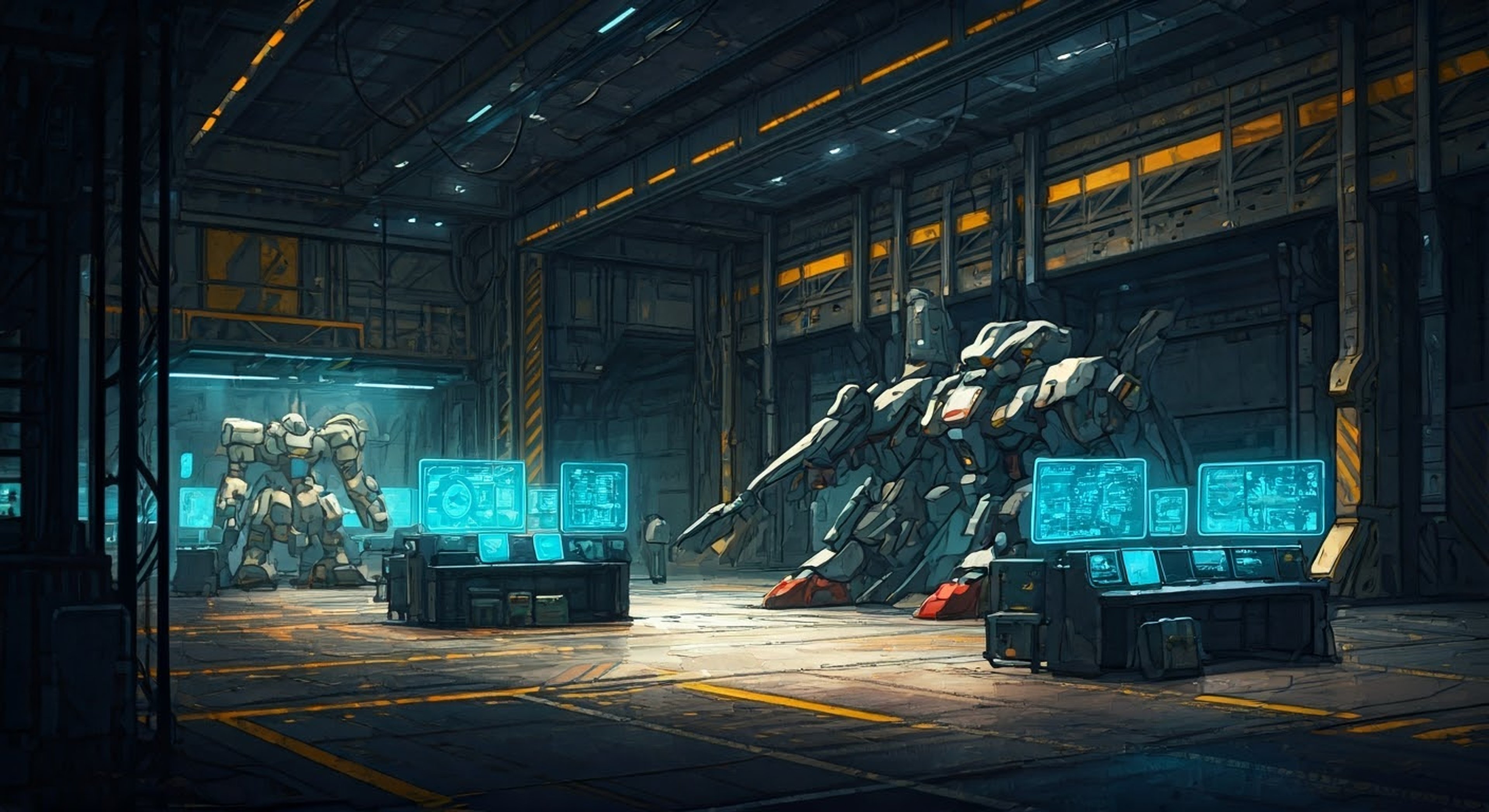 You find yourself working alongside a brilliant but introverted engineering student in the mobile suit maintenance bay after hours. Strange malfunctions have been occurring in recent duels, and you need his technical expertise to help investigate. Working through complex diagnostics and mechanical systems, you'll need to help him overcome his social anxiety to solve this mystery.