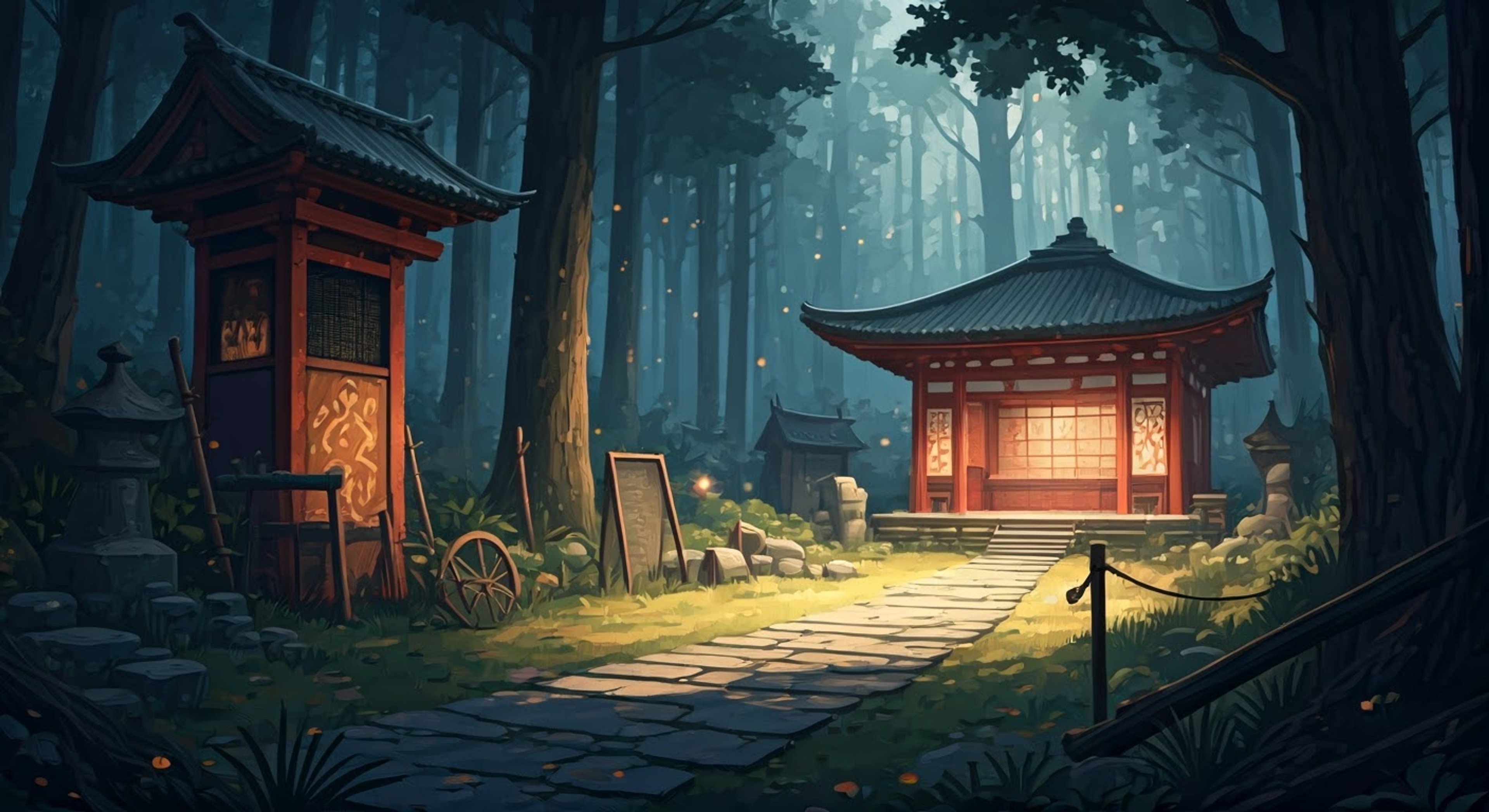 You find yourself under the tutelage of a stern yet caring mentor who insists on proper form and technique in all things. His blue-rimmed glasses catch the light as he demonstrates the precise movements required for manipulating spirit particles. The training area is filled with targets and obstacles designed to test your growing abilities.