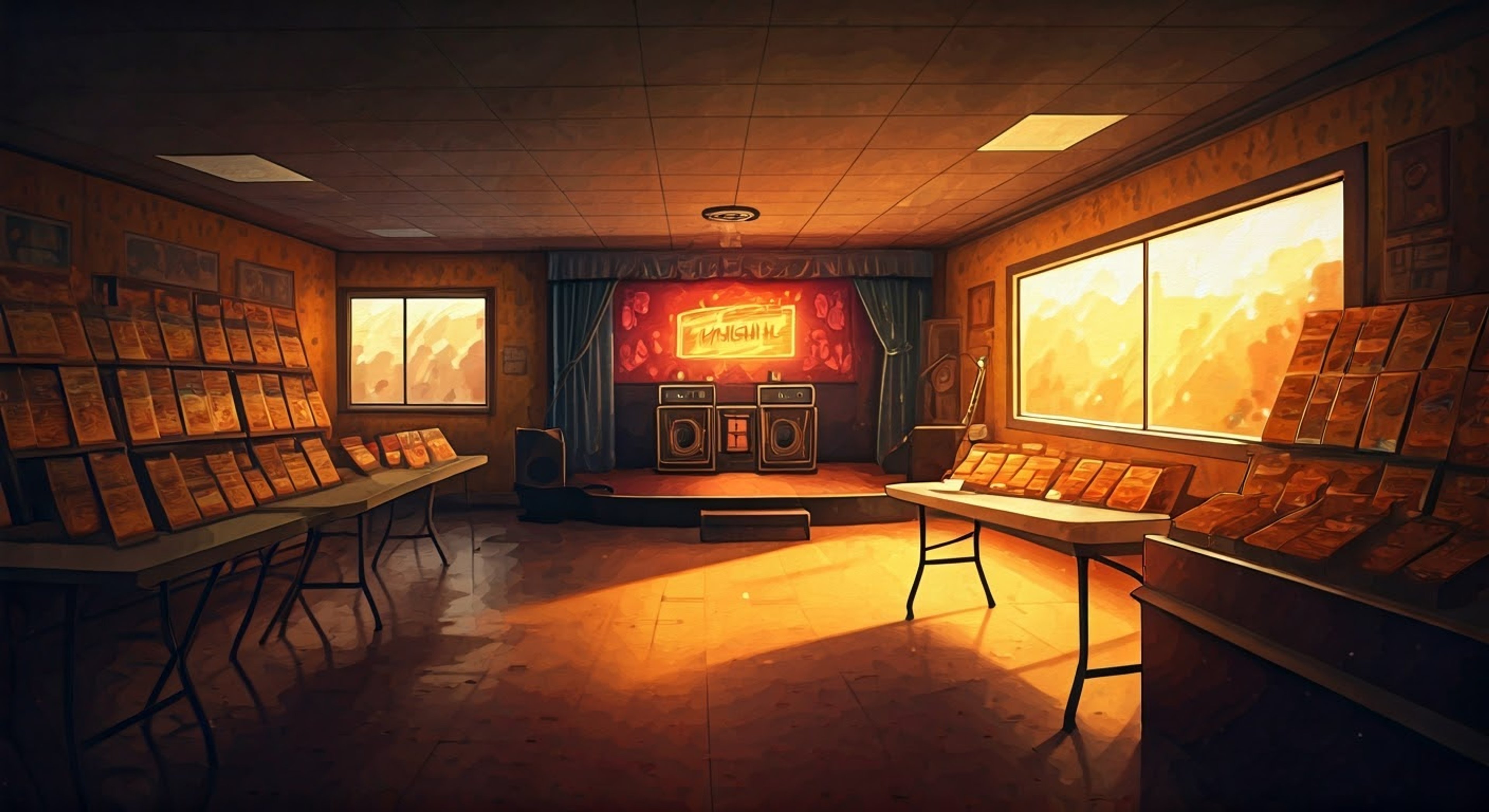 You find yourself pulled into one of Kirk Van Houten's ill-fated attempts to turn his life around, witnessing his latest scheme unfold in classic catastrophic fashion. His latest business venture - a combination cracker factory and karaoke bar called 'Can I Borrow A Feeling Crackers & Tunes' - seems destined for disaster from the start. As his only supporter and confidant in this foolish endeavor, you watch him sink his last dollars into cheap crackers and used karaoke equipment while practicing his signature song.