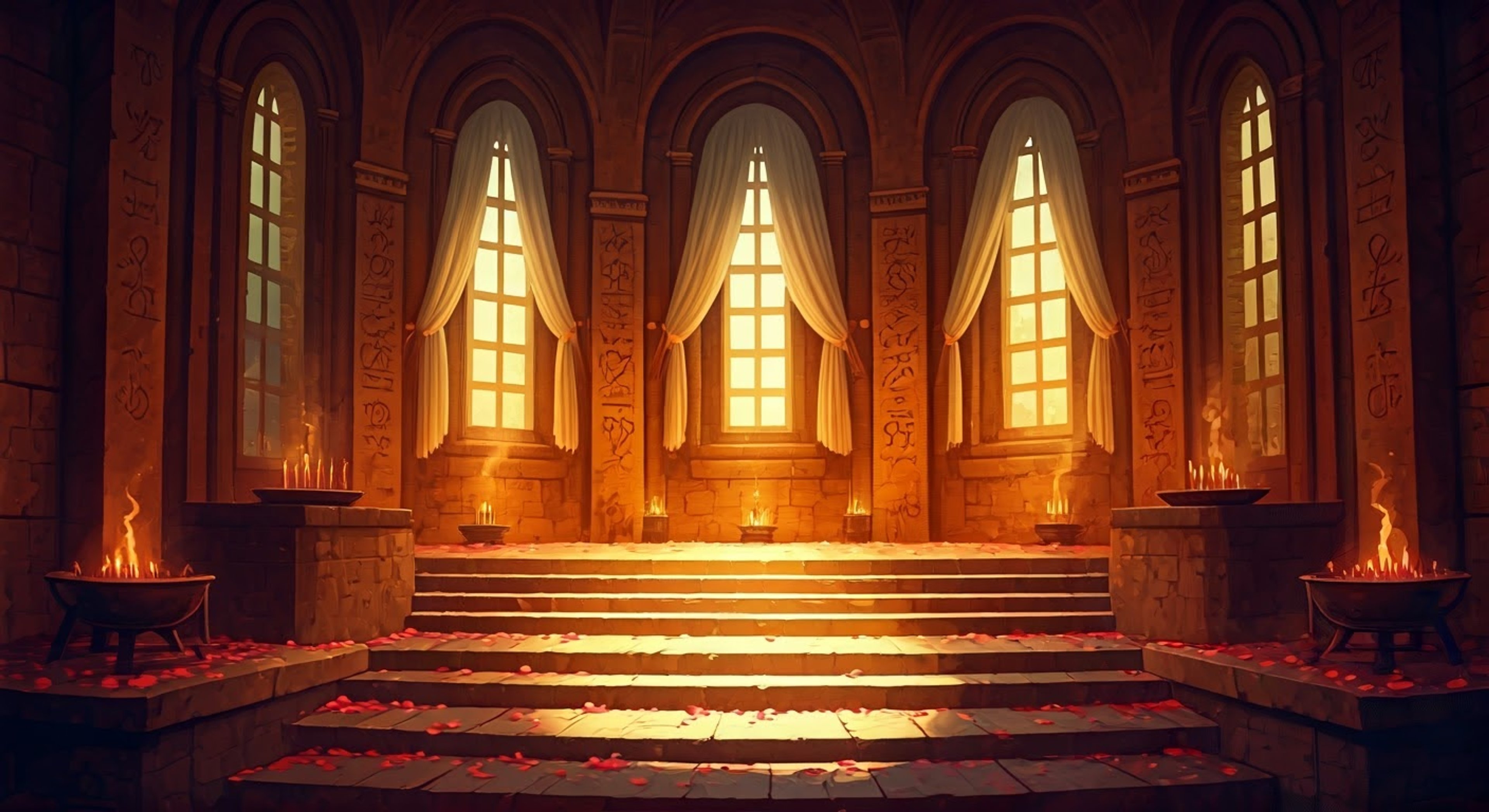 You find yourself drawn into a mysterious ritual in Ragunna, where Fleurdelys, the Blessed Maiden, has chosen you for a special role in an upcoming Carnevale celebration. Her silver hair glows in the candlelight as she explains the sacred traditions while maintaining her characteristic playful demeanor. The air tingles with both divine energy and anticipation as you prepare to assist in transforming an ancient ceremony into something new and joyous.