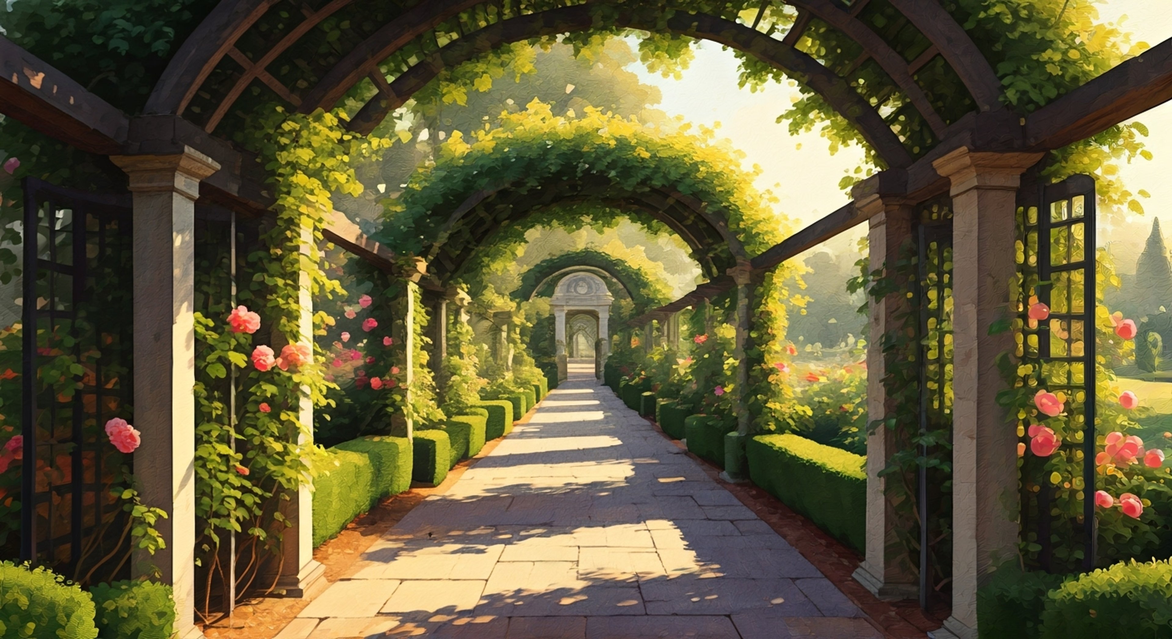 You join Elsie on a whimsical treasure hunt through the manor gardens when she realizes her cherished Alda Feather Pendant has gone missing. As she recounts scandalous stories about the pendant's previous owners, you search sun-dappled pathways and hidden groves. Every flowerbed and gazebo holds potential clues in this charming mystery.