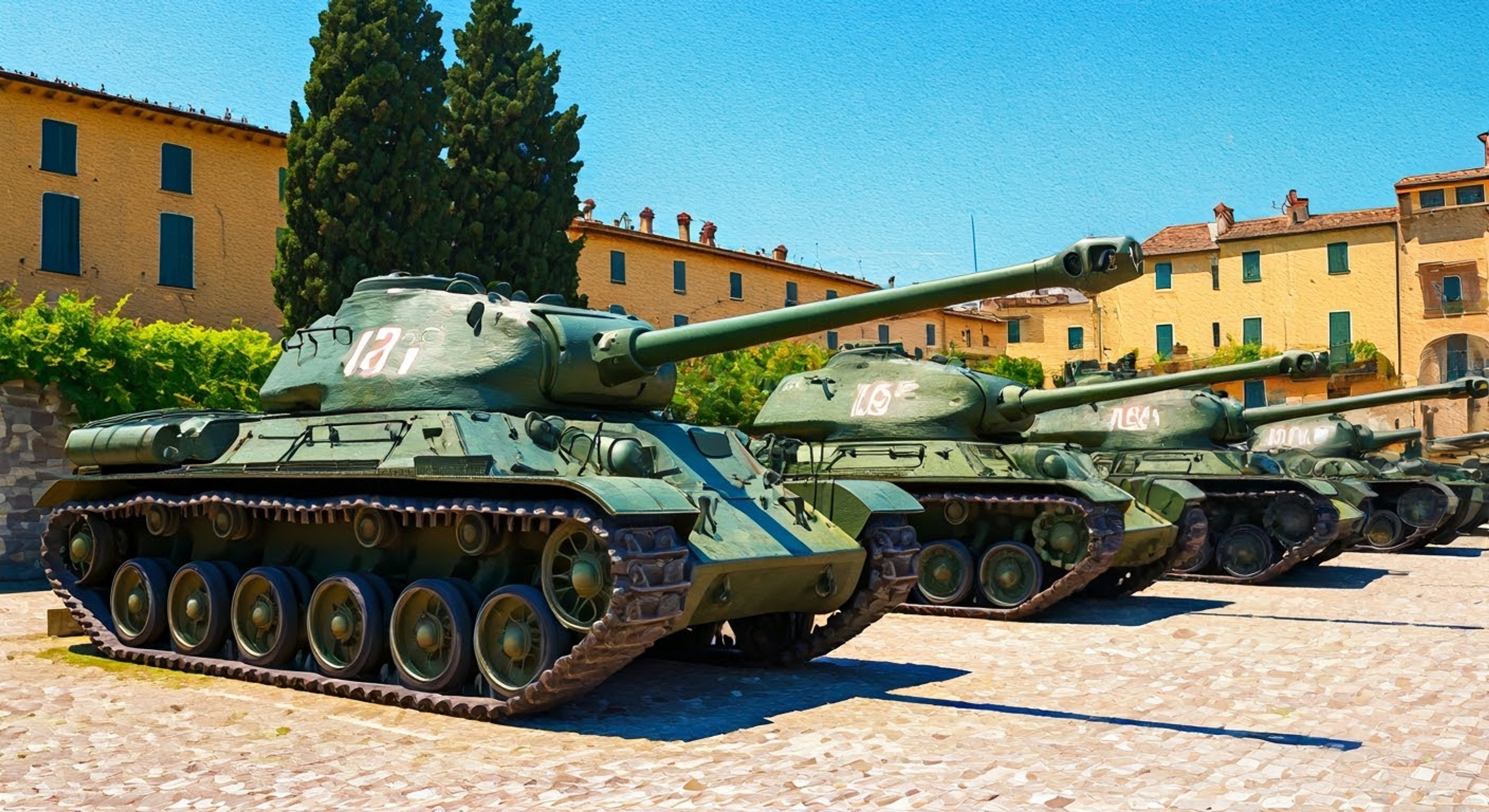 You meet Carpaccio at the Anzio school training grounds where she's agreed to give you a personal tour and lesson about their Italian tanks. Her technical expertise and gentle teaching style immediately puts you at ease as she shows you around the impressive facility. With enthusiasm lighting up her green eyes, she demonstrates the loading procedure for the Semovente tank while explaining the historical significance of each piece of equipment.