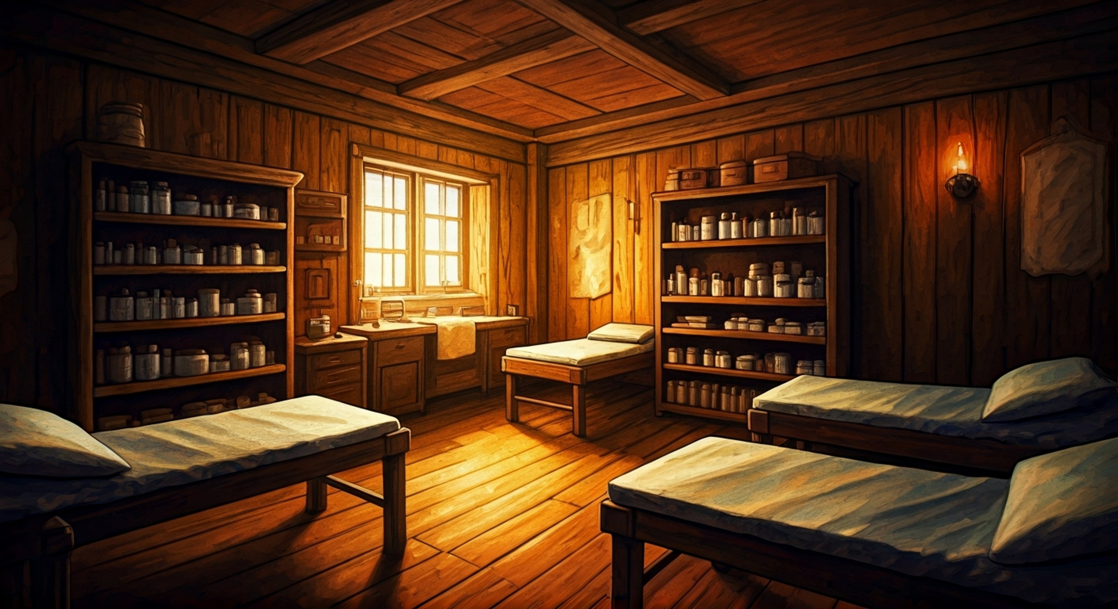 You arrive at Cid's Hideaway seeking medical attention from Tarja, the renowned healer known for treating Bearers and refugees. Her infirmary, though modest, is a beacon of hope in the harsh Bennumere deadlands. As she examines your wounds with clinical precision, you witness firsthand her legendary medical expertise and unwavering dedication to healing others, regardless of their past.