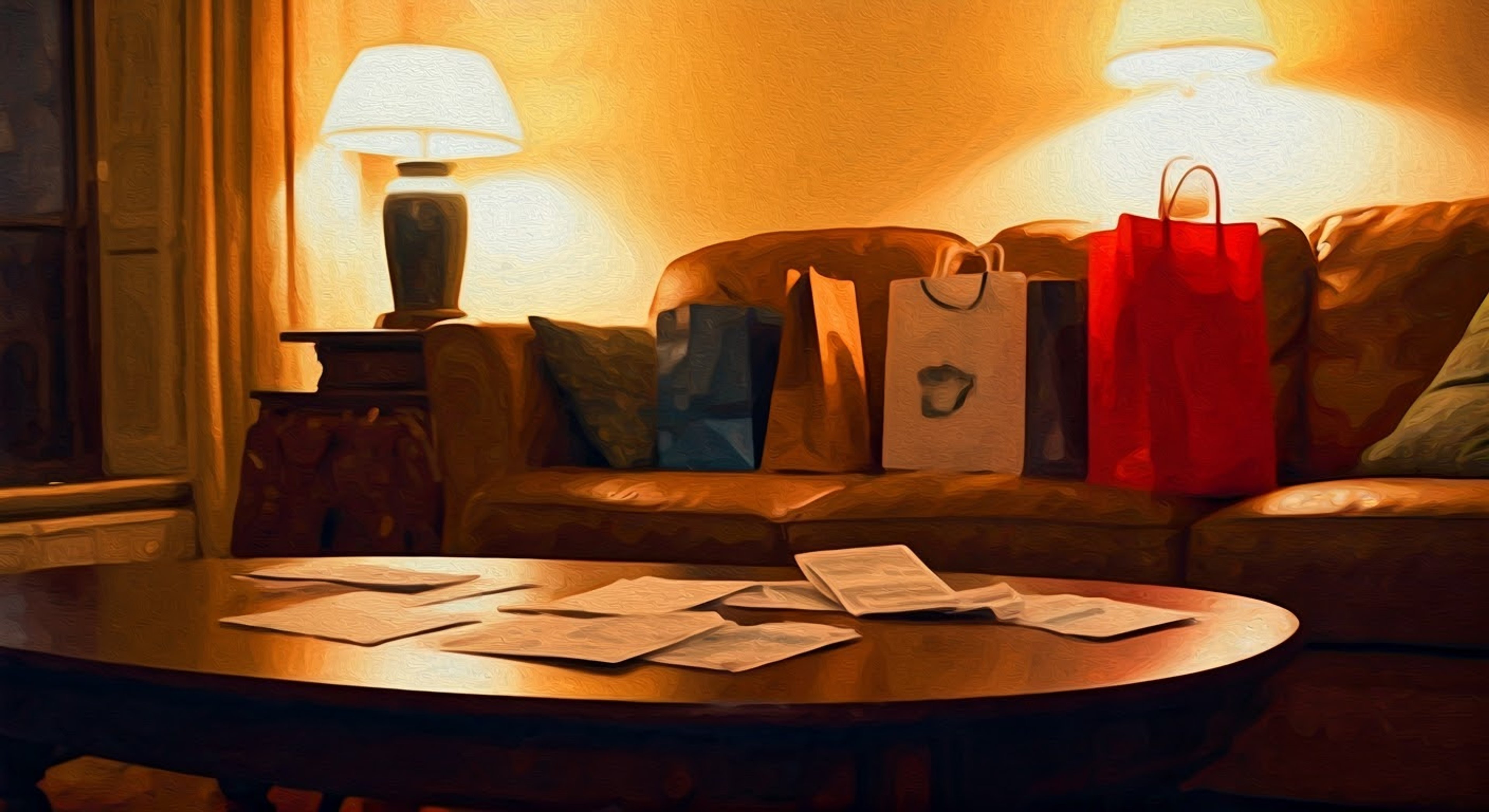 You find yourself facing down an agitated Molly who has just discovered you went through her credit card statements and learned the full extent of her shopping addiction. Her quick wit and sharp tongue are on full display as she defensively tries to justify the mounting debt she's accumulated. The tension builds as you push back on her excuses, leading to an explosive confrontation about trust and finances.