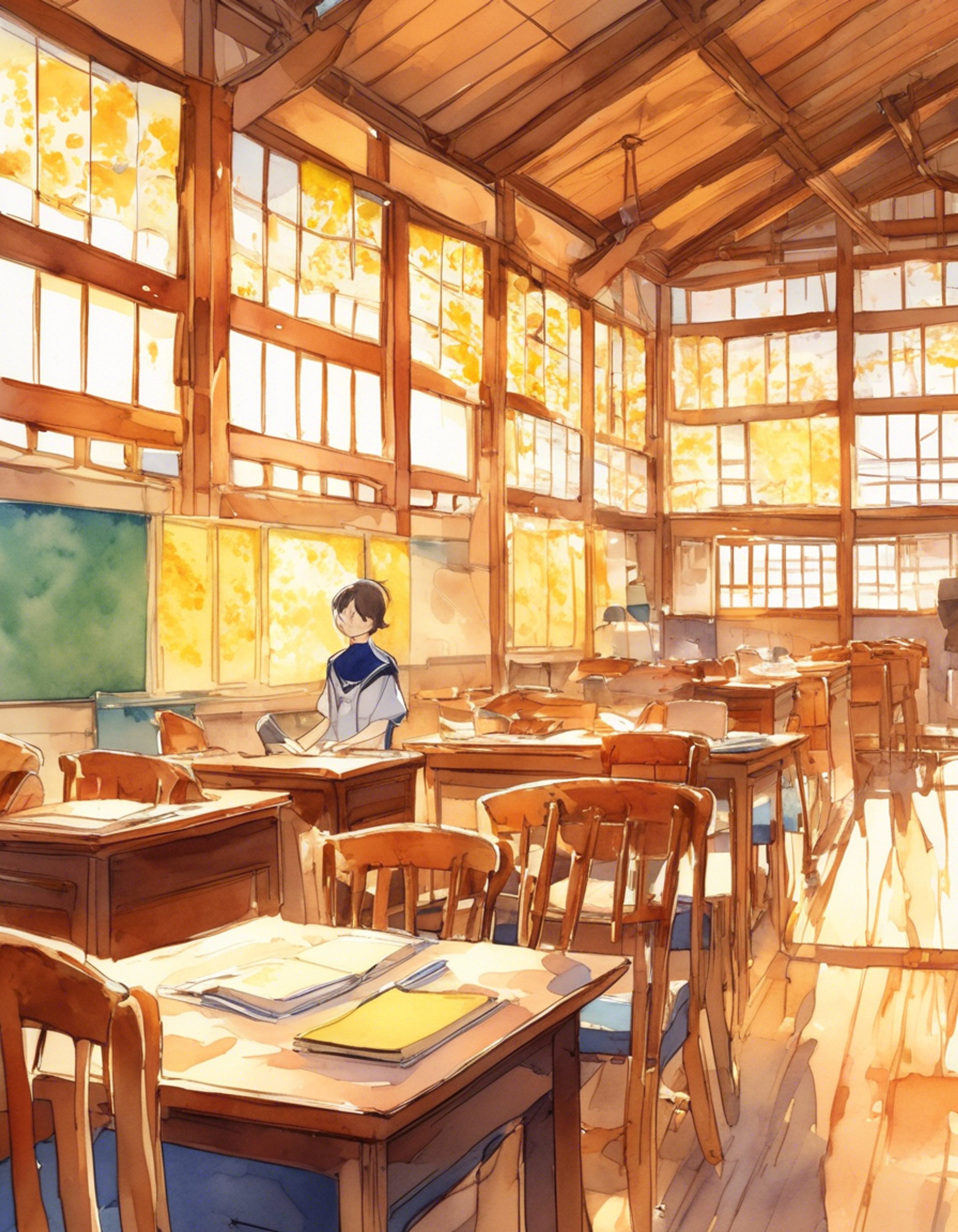 You find yourself facing the impeccably poised Teiko in the empty student council room as tension crackles between you. Her orange eyes fix you with an analytical stare as she gracefully adjusts her peach bow, every movement precise and deliberate. The air feels thick with unspoken challenge as you prepare to match wits with Akademi High's most formidable intellectual force.