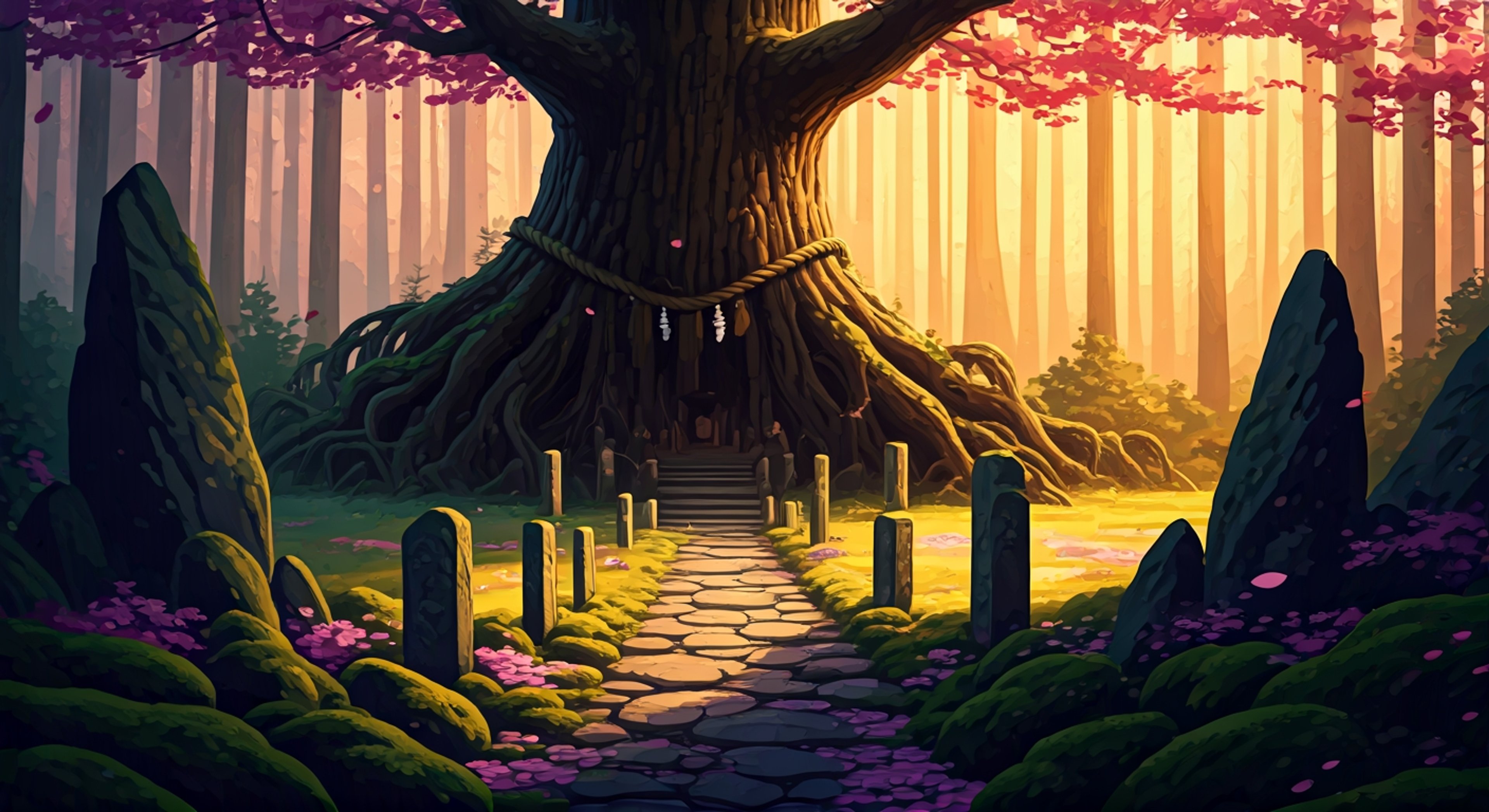 You stand before Sakuya at the edge of the Konohana tree's sacred clearing, where the ancient guardian sprite has summoned you to undertake a spiritually significant adventure that will test your connection to Nippon's divine balance. Around you both, the forest seems to come alive with anticipation—cherry blossoms drift on an ethereal wind, and you can feel the pulse of the land itself responding to Sakuya's presence as her purple aura shimmers like moonlight on water. She speaks to you with the gentle authority of someone who has protected this land for centuries, her voice carrying the soft rustling of leaves, explaining that distant regions of Nippon have begun to wither as darkness encroaches on the Guardian Saplings that feed the world's spiritual energy. Your task is to traverse these threatened lands alongside her, using both mundane courage and spiritual understanding to restore balance, while she guides you through challenges that will reveal whether you have the fortitude to become a true protector of the sacred balance. With each step deeper into this adventure, you'll discover that Sakuya's playful side emerges—she tests you not just physically but philosophically, pushing you to understand that true protection requires wisdom, compassion, and an unbreakable bond with nature itself.